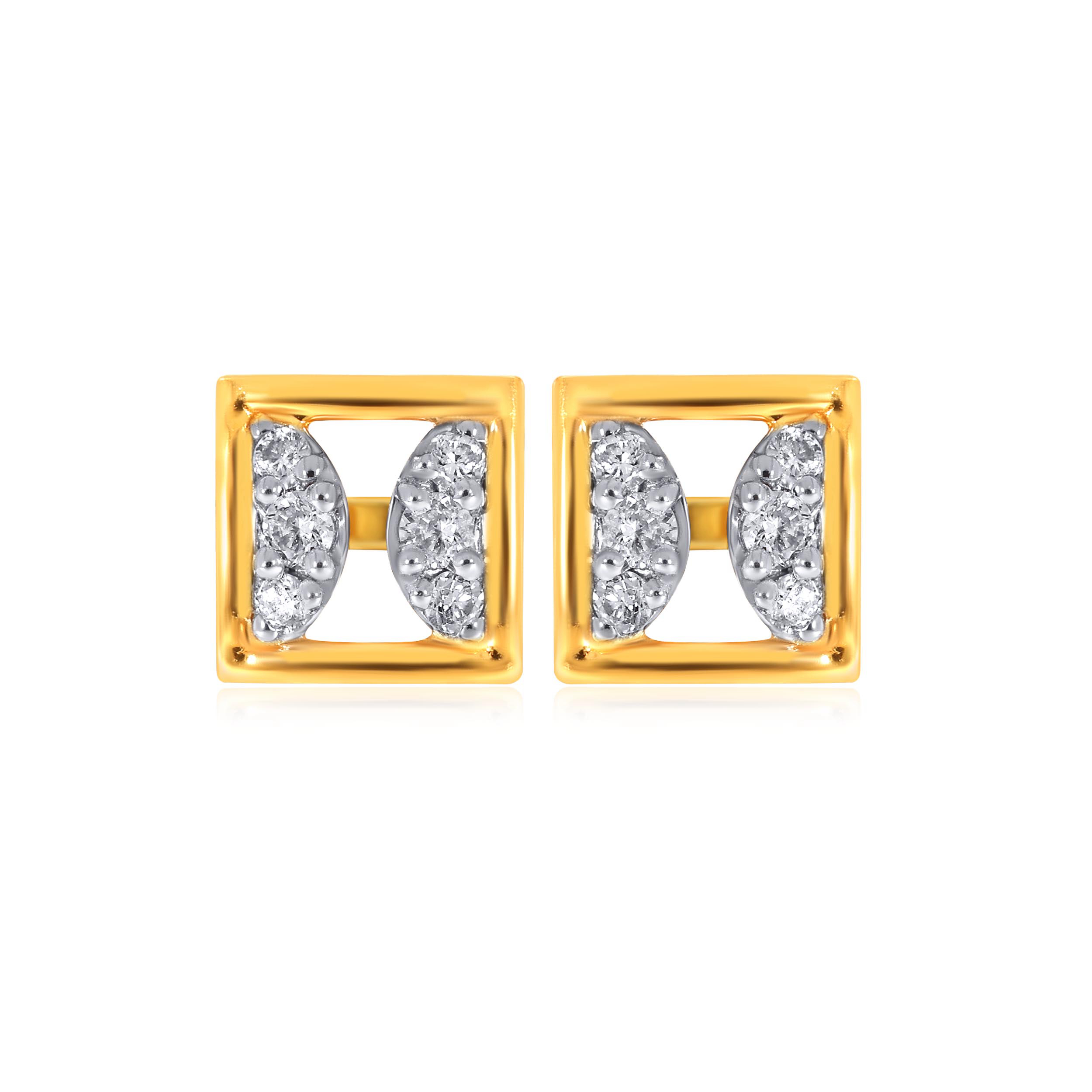 Gleaming Curtains Diamond Studs - Senco Gold and Diamonds