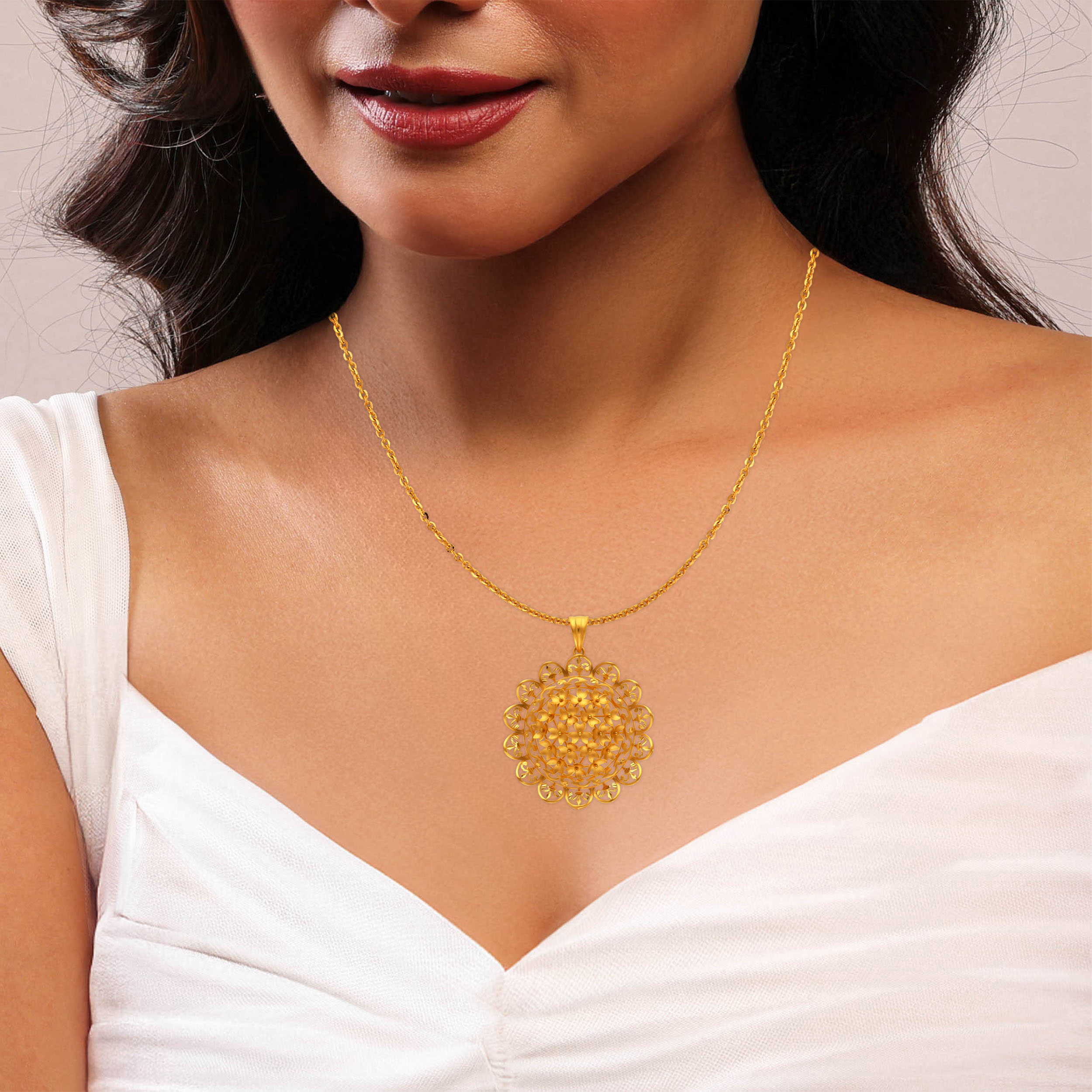 Blossom Medley Gold Pendant - Senco Gold and Diamonds