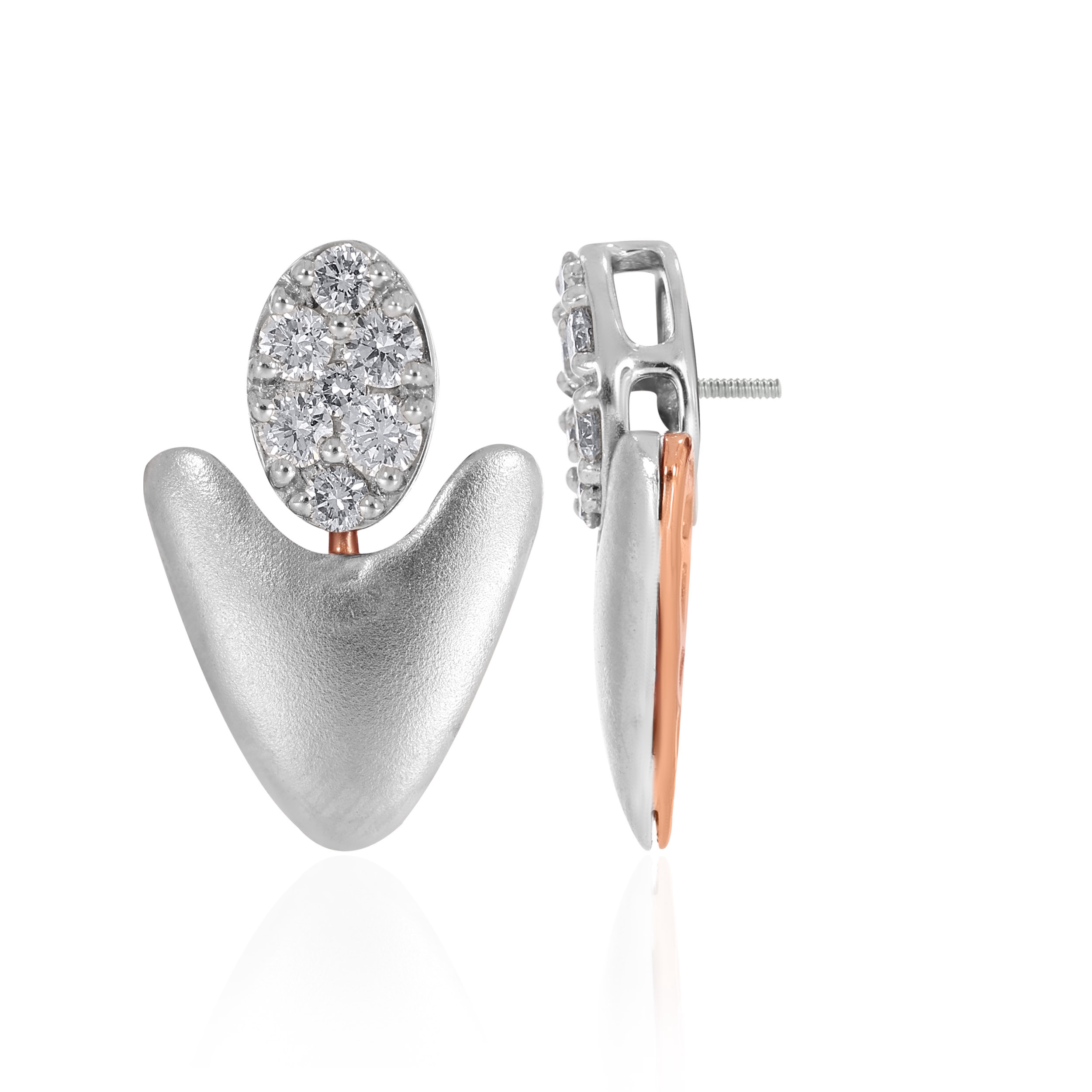 Prism Elegance Platinum Earrings - Senco Gold and Diamonds