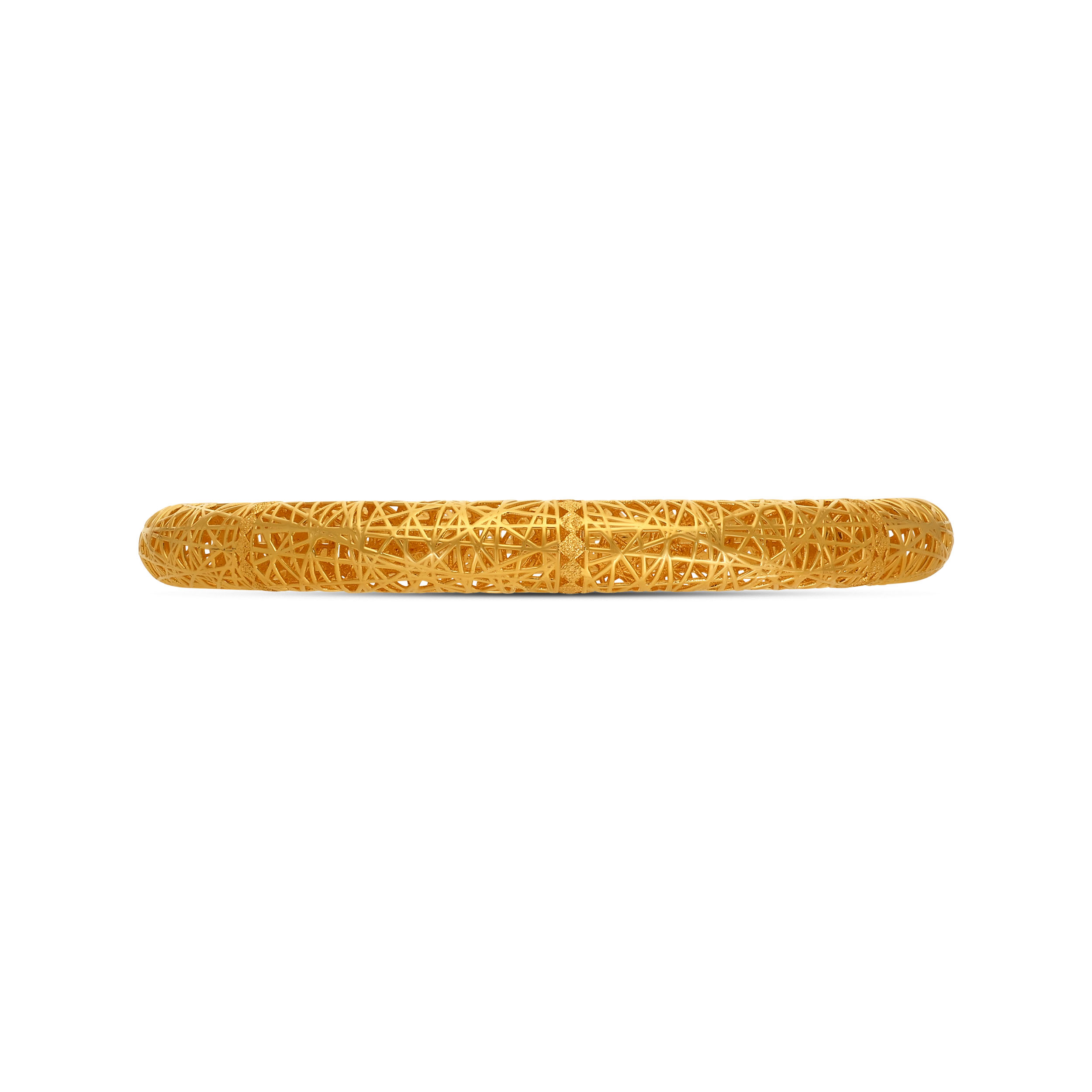 Regal Lace Weave Gold Bangle - Senco Gold and Diamonds