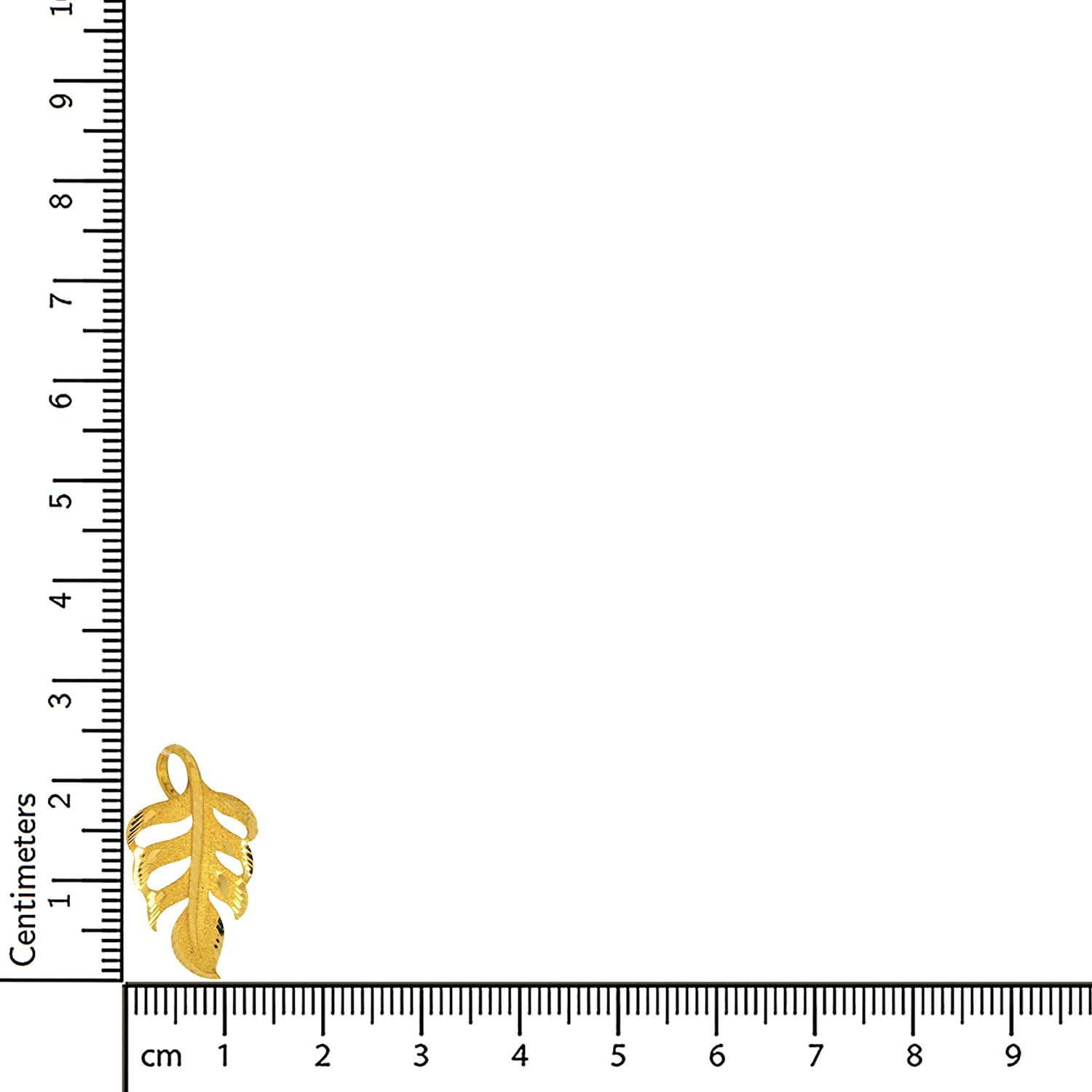 Flowy Leaf Gold Pendant - Senco Gold and Diamonds