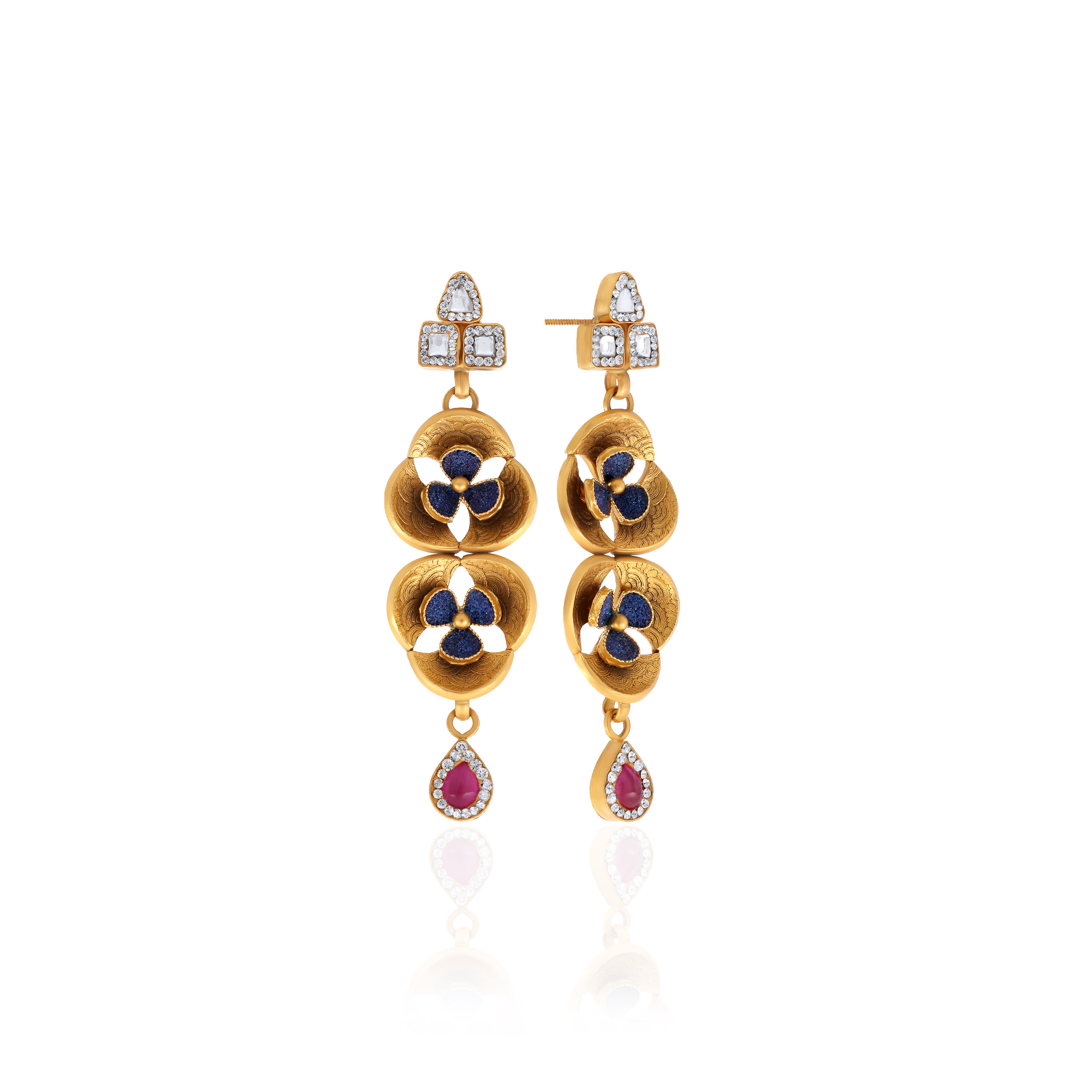 22K Yellow Gold Earrings-GPGN-D000760634 - Senco Gold and Diamonds