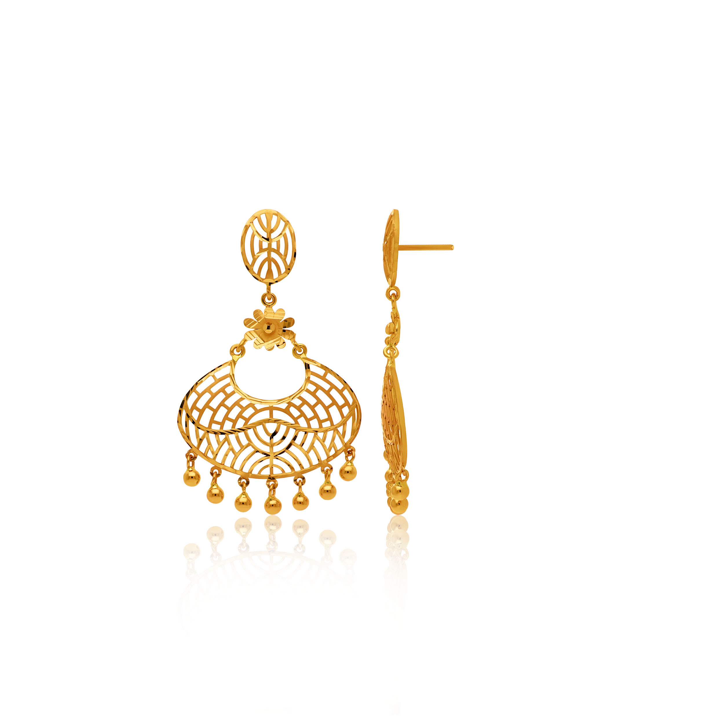 Ornate Grace Gold Earrings - Senco Gold and Diamonds