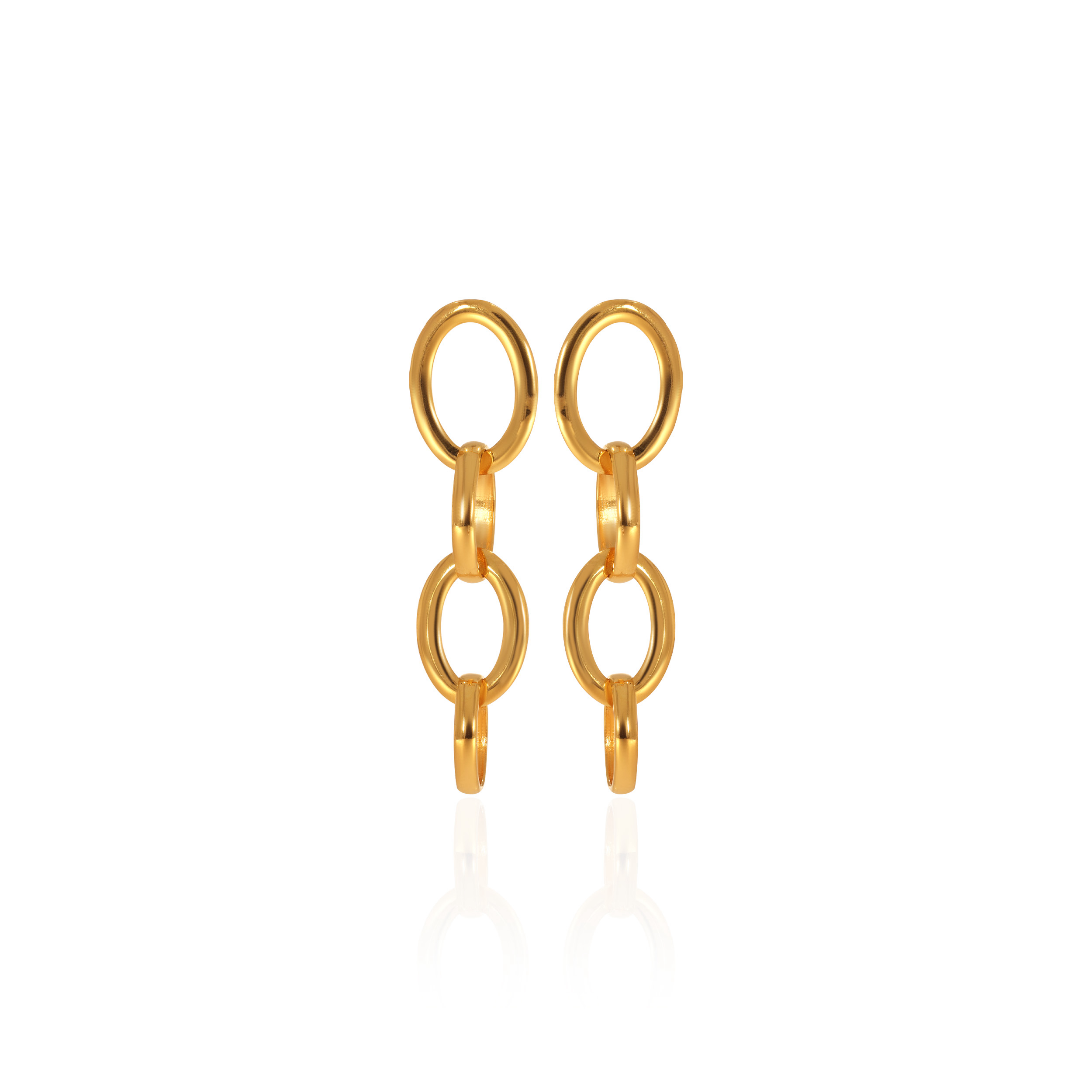 Elegance In Motion Long Gold Earrings - Senco Gold and Diamonds