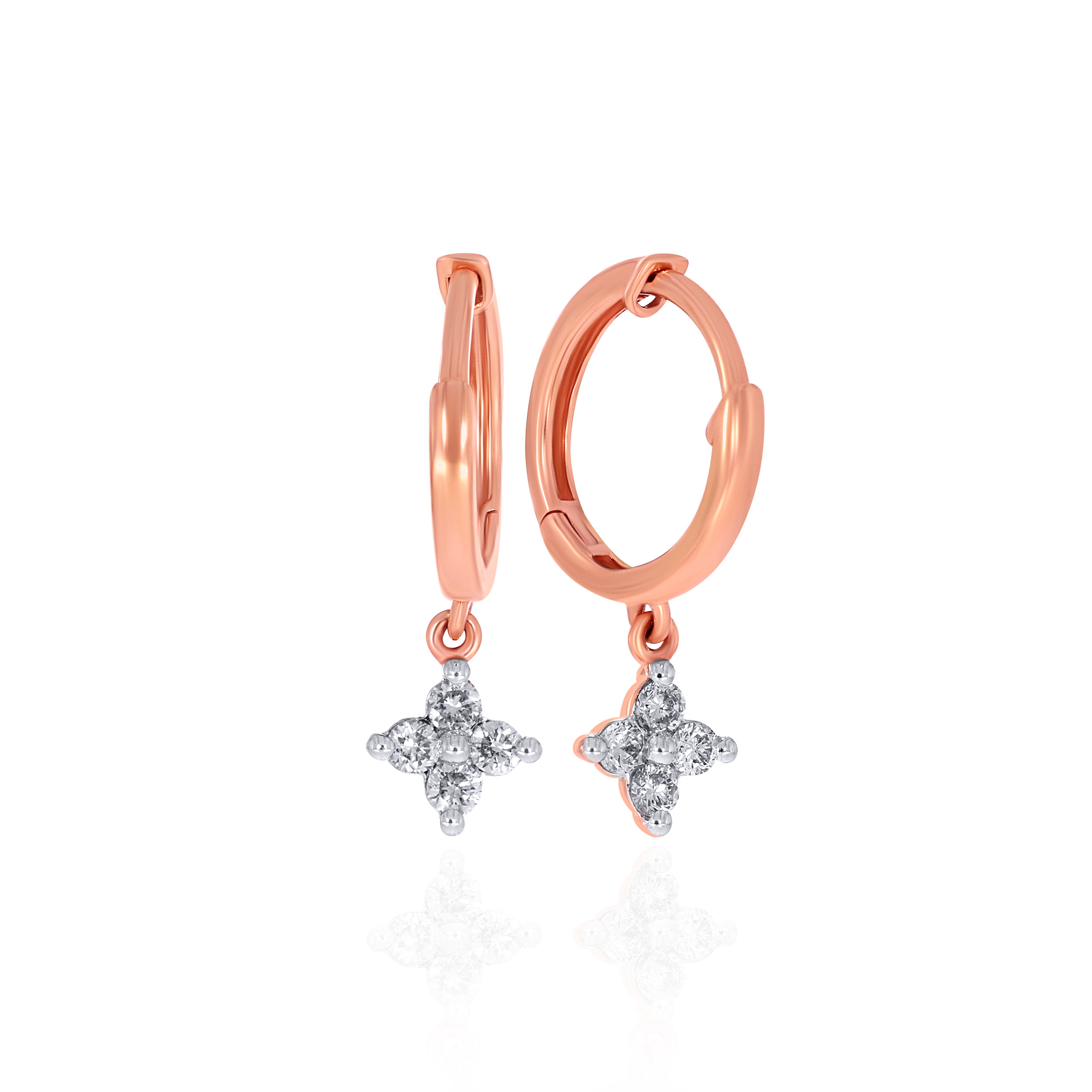Romance Glow Diamond Hoop Earrings - Senco Gold and Diamonds