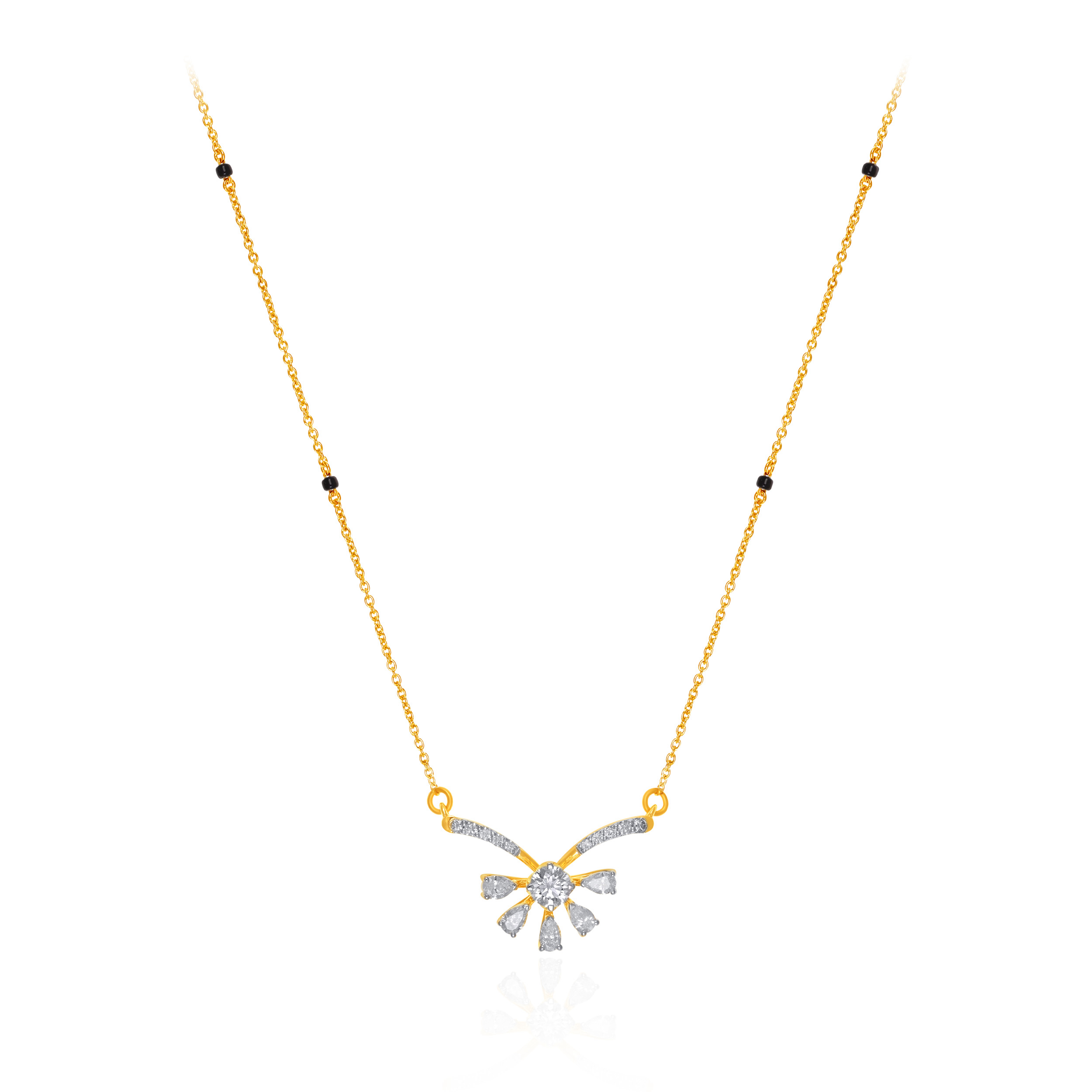Divine Opulence Dazzling Diamond Mangalsutra - Senco Gold and Diamonds