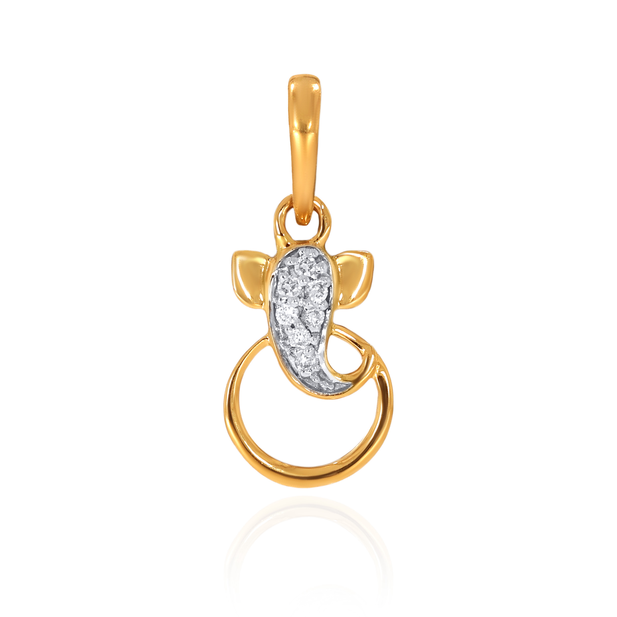 Vighnaharta Glow Diamond Pendant - Senco Gold and Diamonds