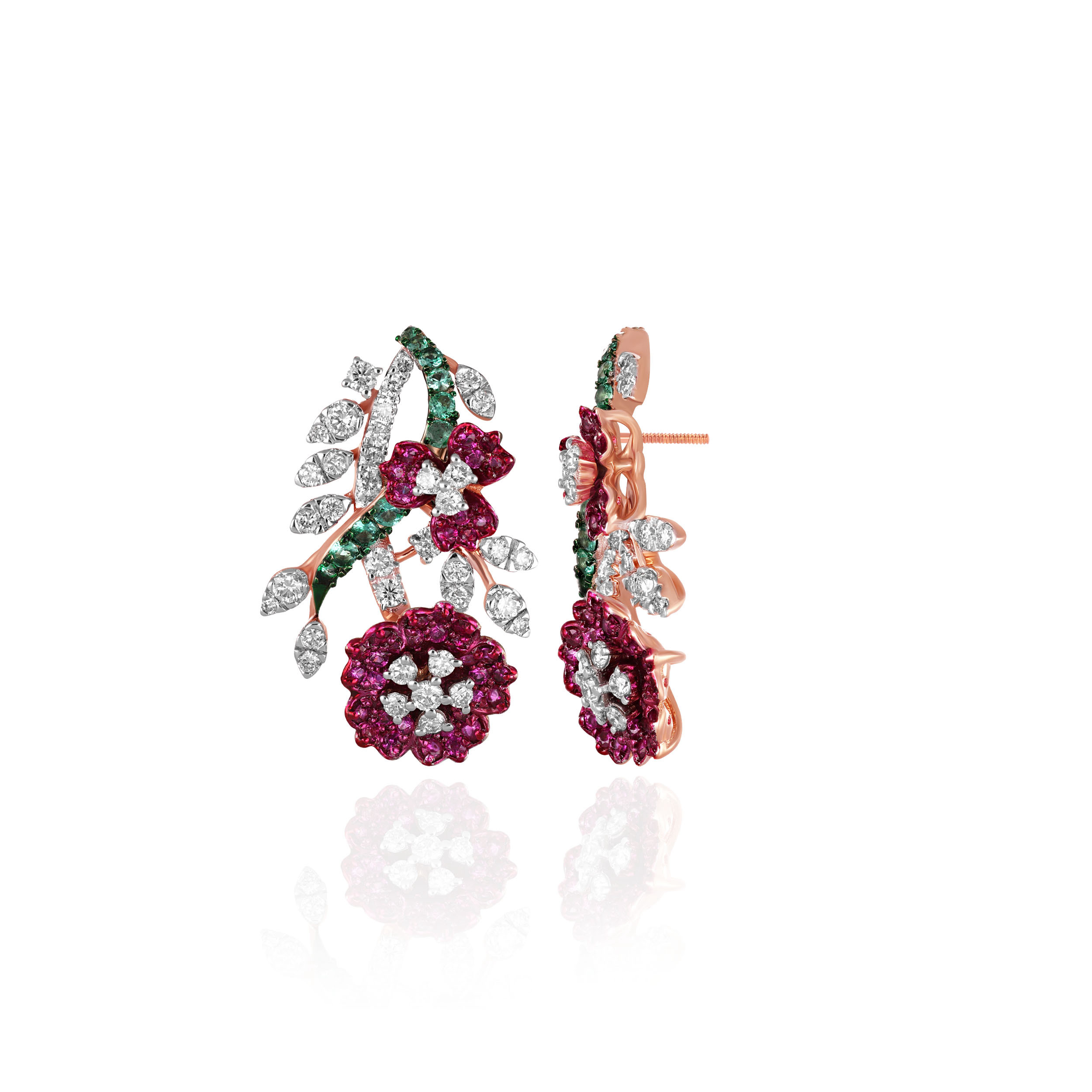 Nocturne Blossom Diamond Earrings - Senco Gold and Diamonds