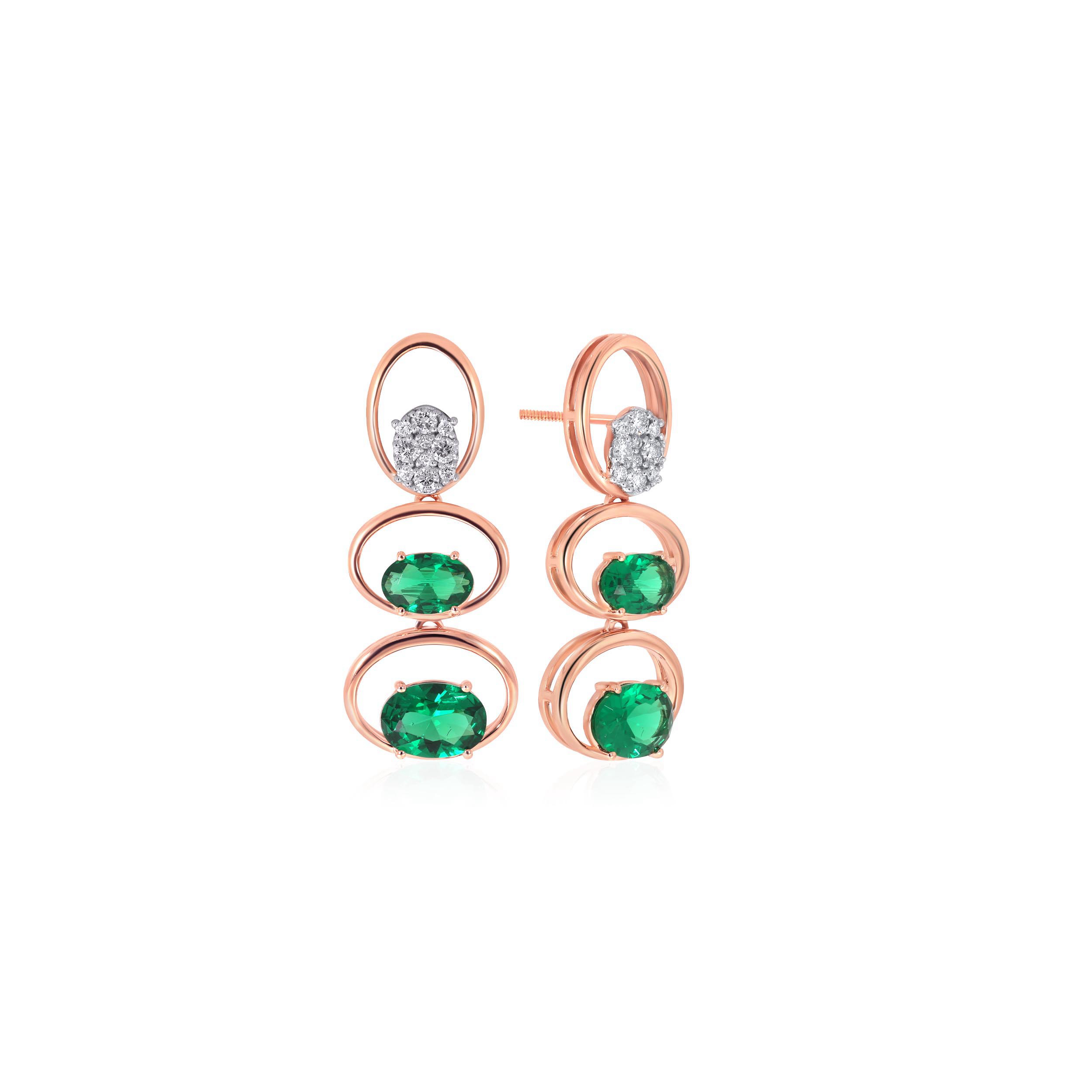 Lovable Diva Diamond Drop Earrings - Senco Gold and Diamonds
