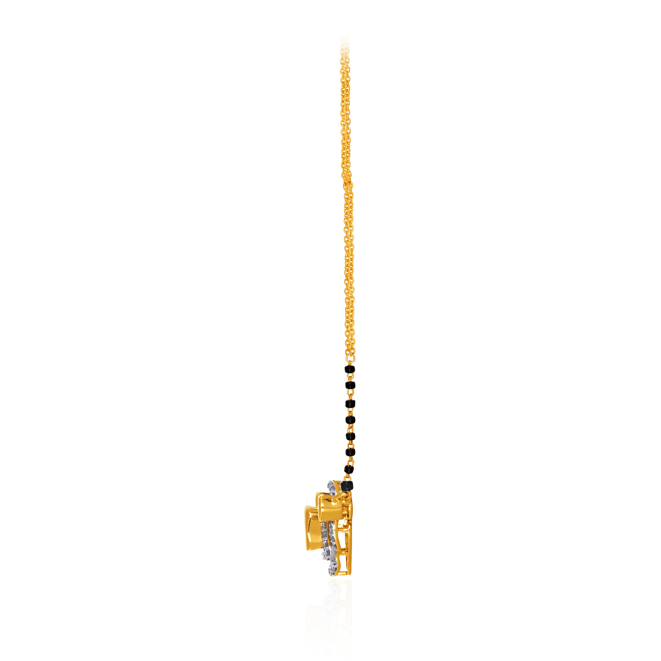 Luminous Halo Diamond Mangalsutra - Senco Gold and Diamonds