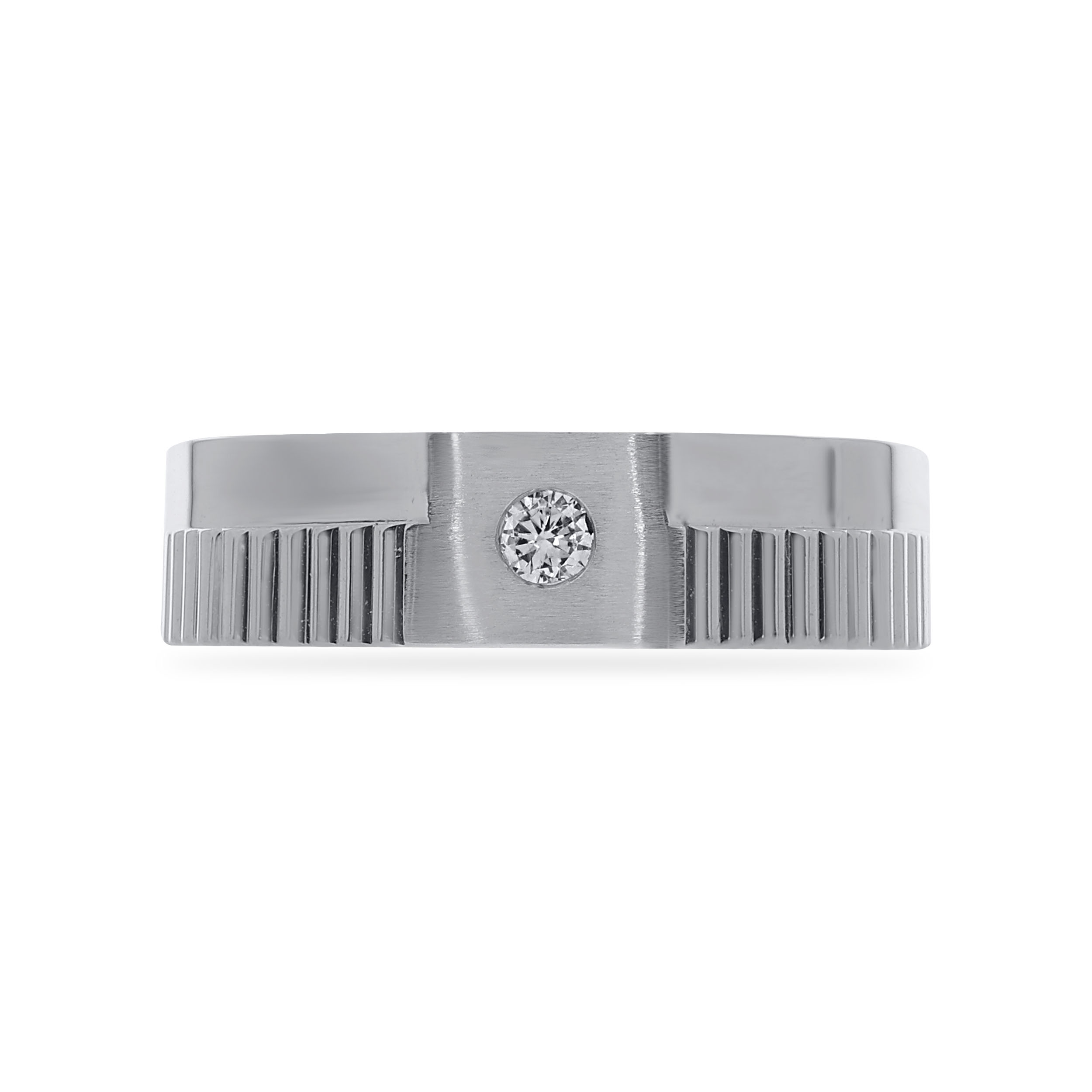 Striking Simplicity Men Platinum Band Ring - Senco Gold and Diamonds