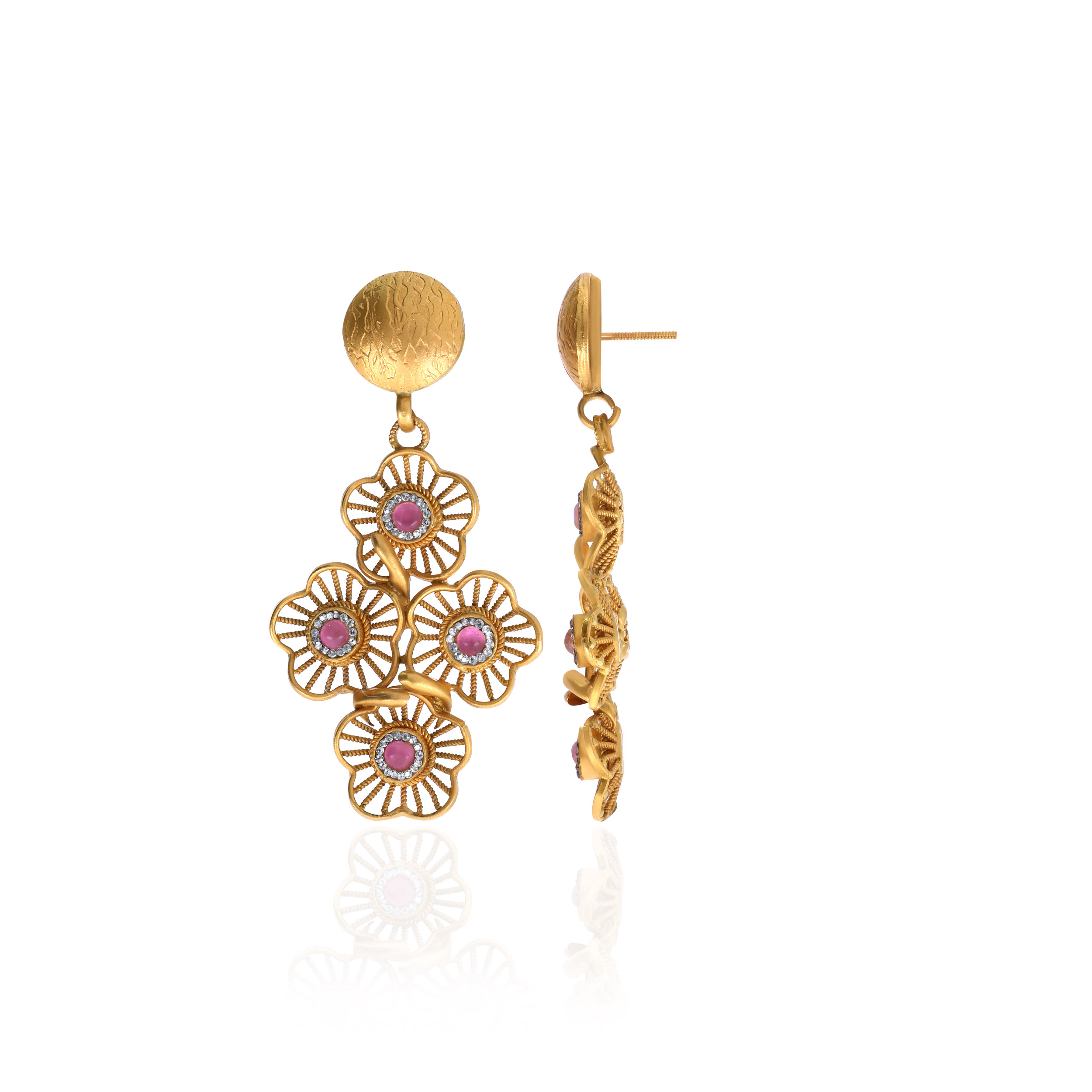 22K Yellow Gold Earrings-GPGN-D000760631 - Senco Gold and Diamonds