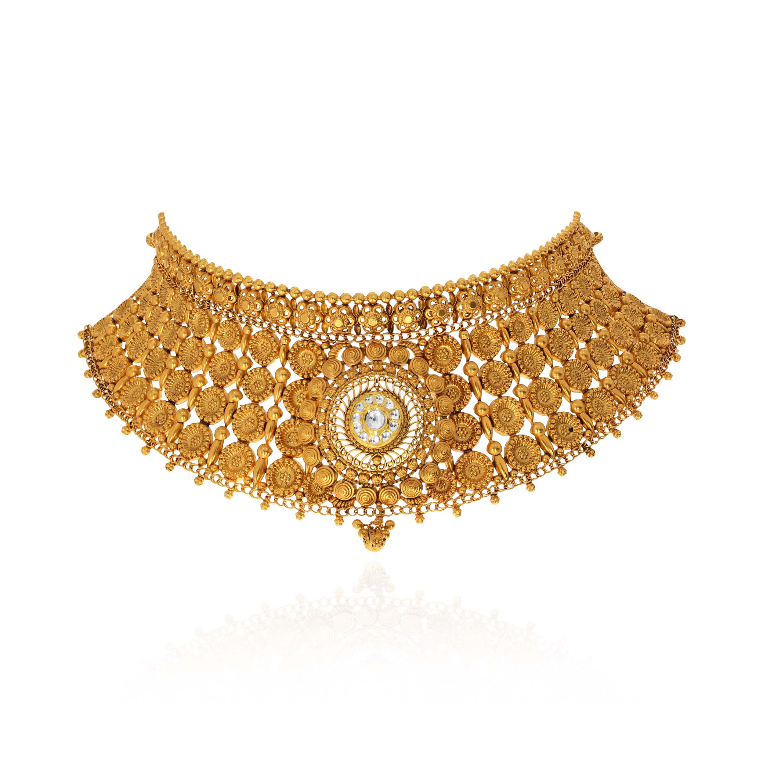 Heritage Wreath Gold Choker - Senco Gold and Diamonds