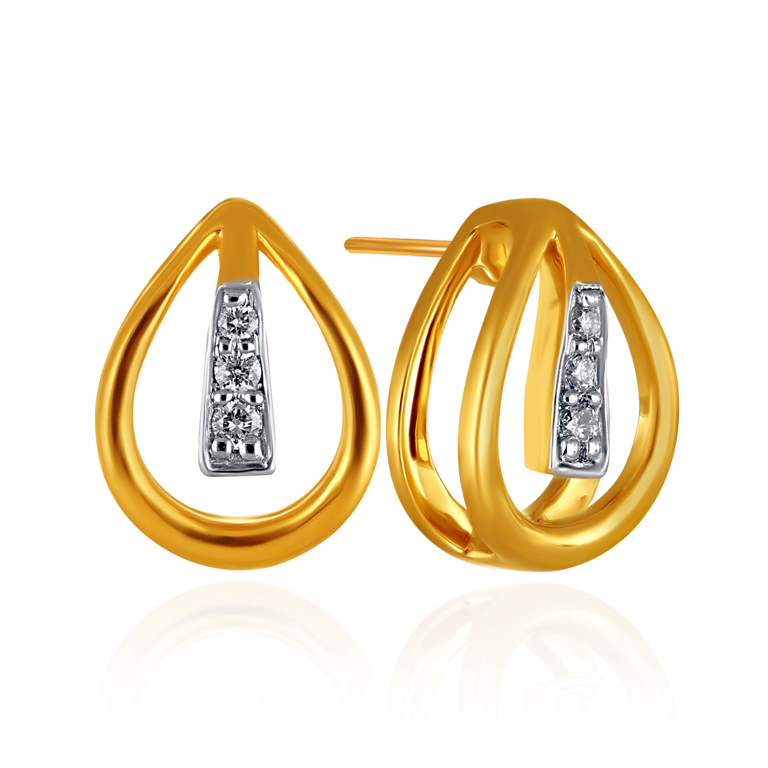 Chic Teardrop Diamond Studs - Senco Gold and Diamonds