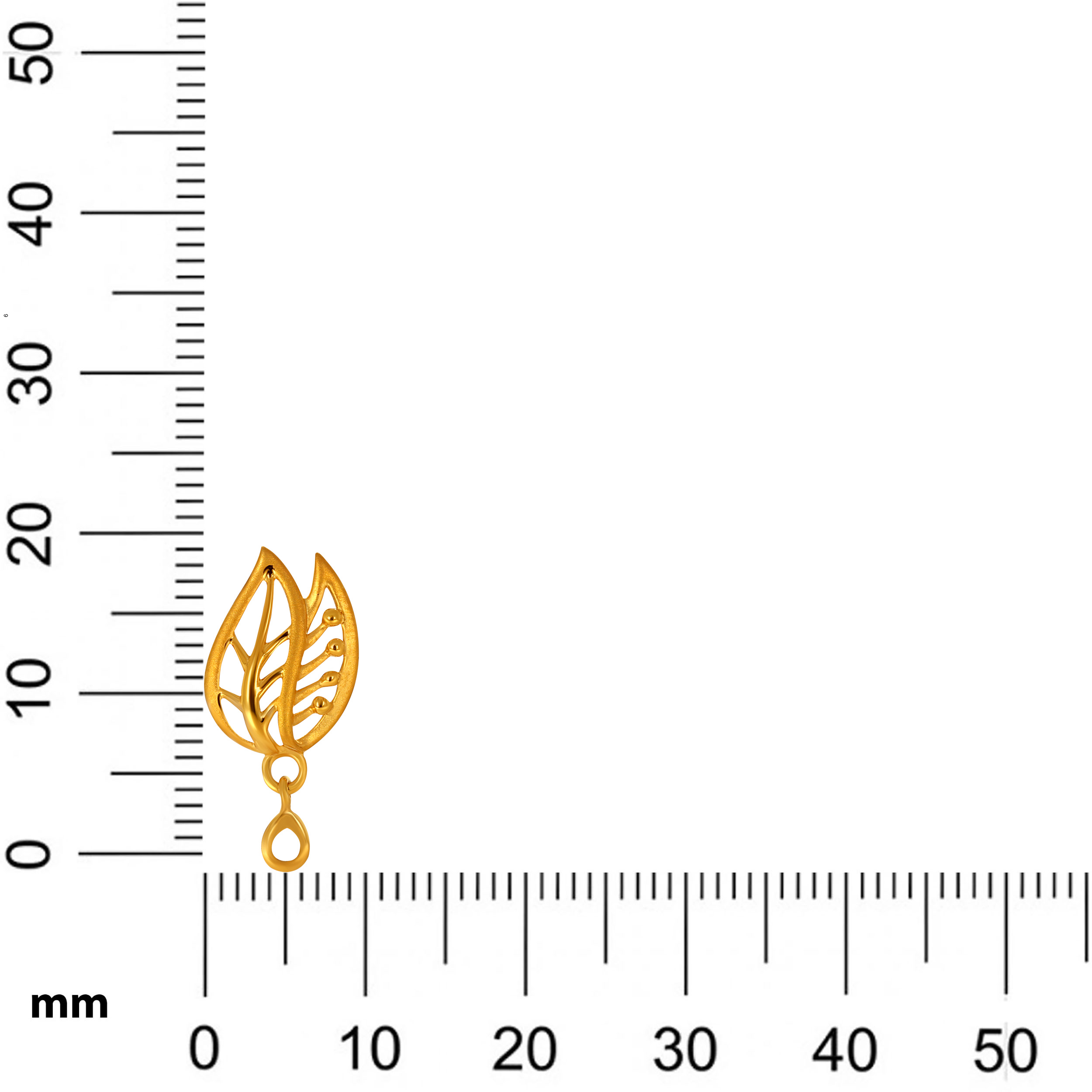 Leaf Silhouette Gold Drop Earrings - Senco Gold and Diamonds