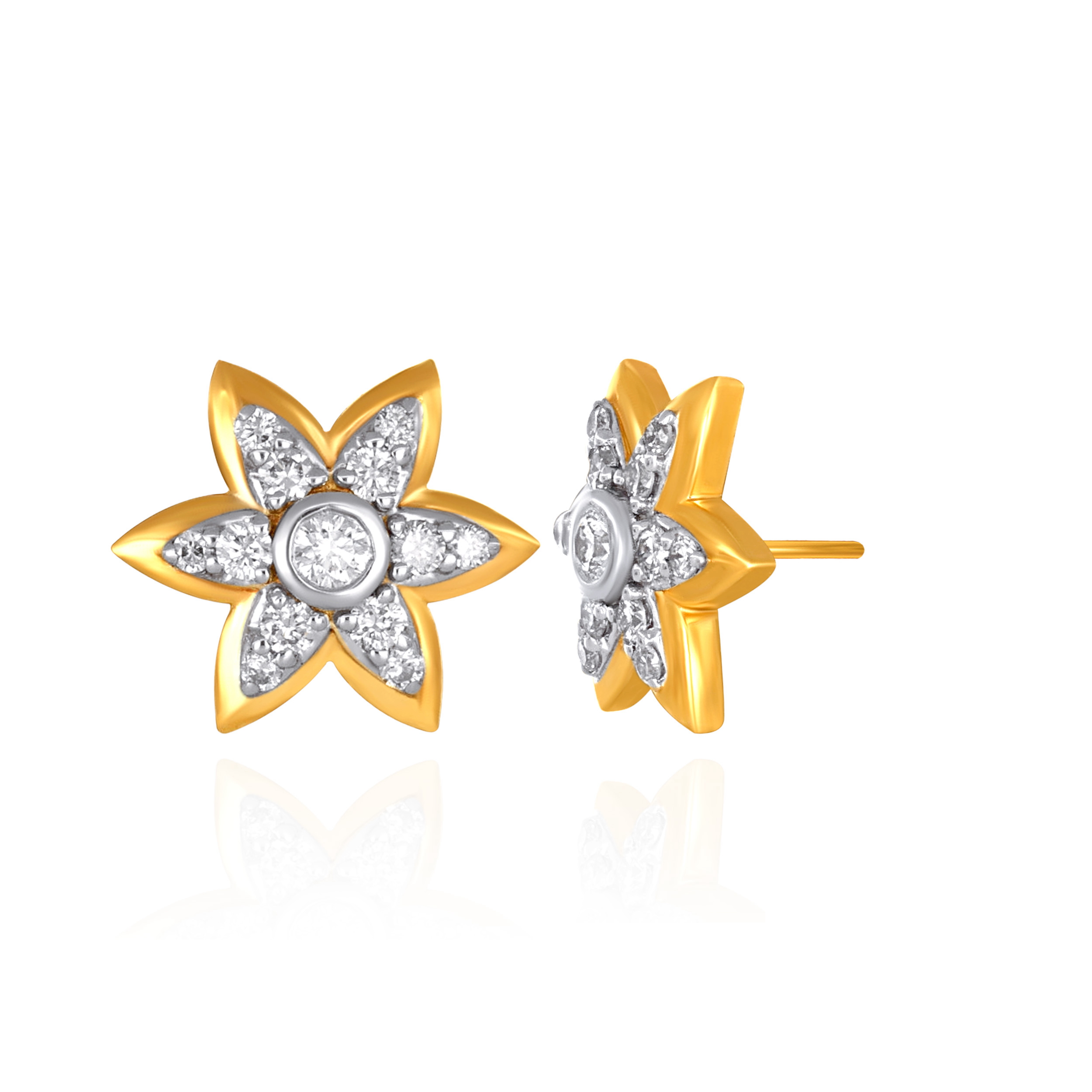 Radiant Flower Diamond Studs - Senco Gold and Diamonds