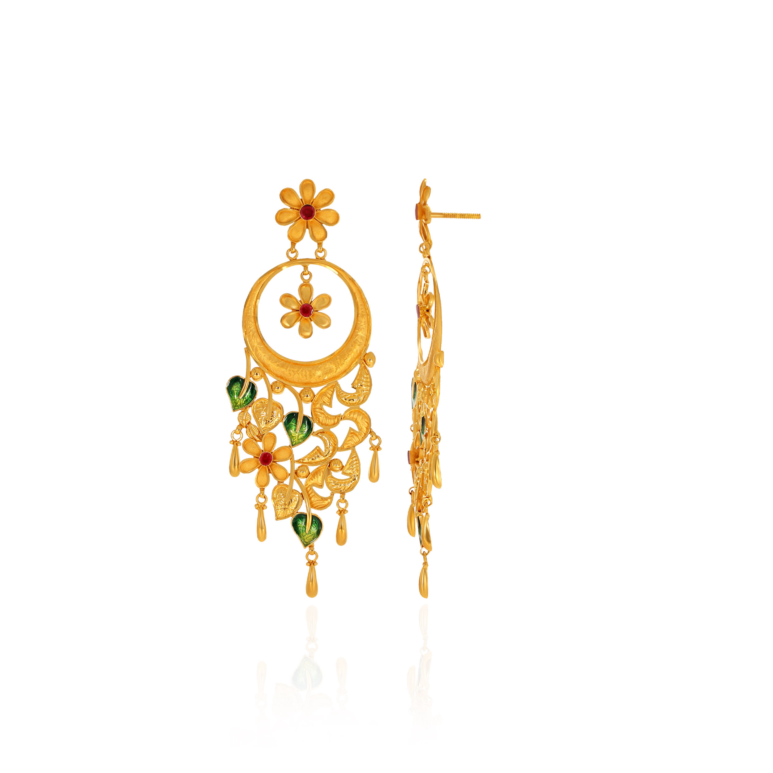Mystic Garden Gold Earrings - Senco Gold and Diamonds