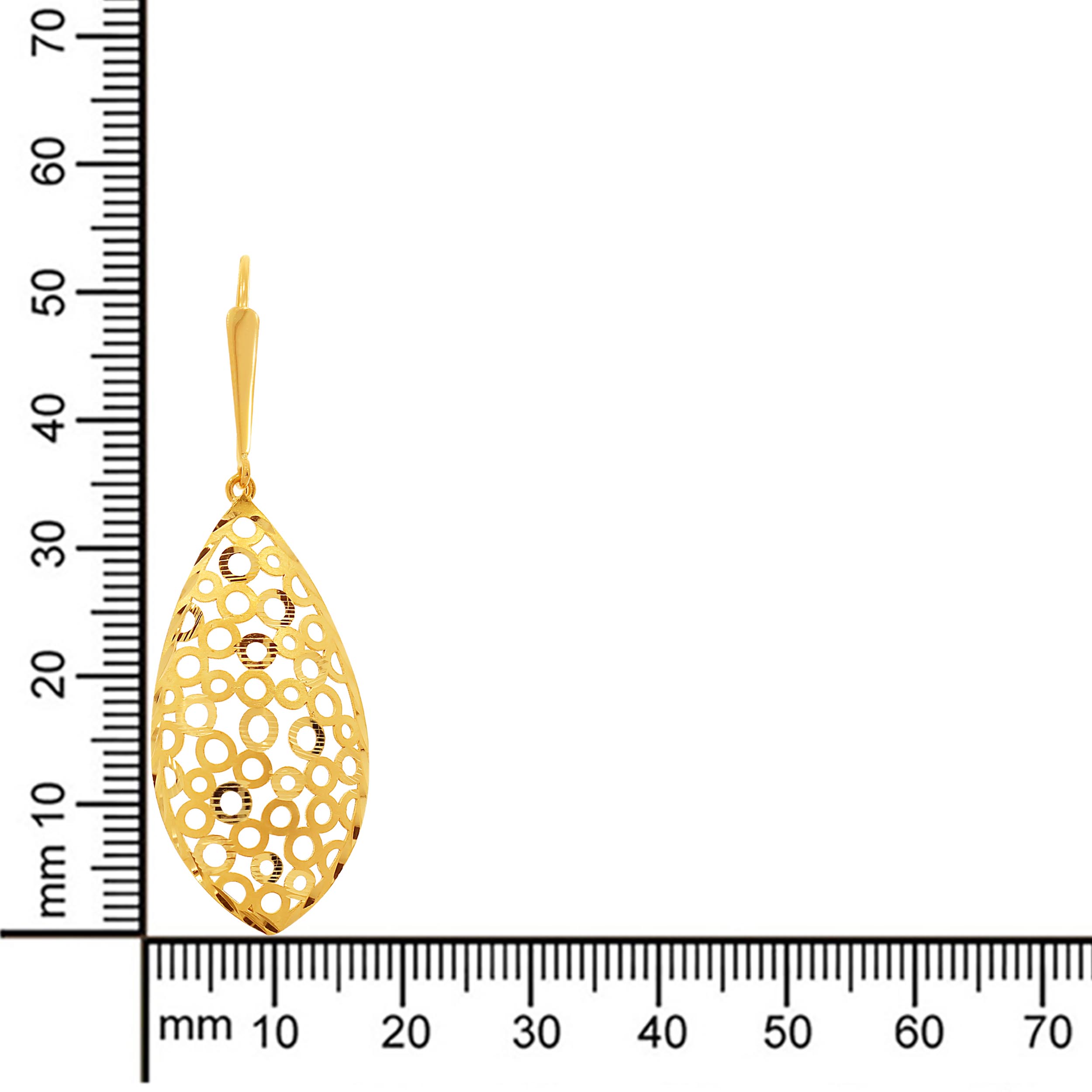 Breezy Petal Gold Hook Earrings - Senco Gold and Diamonds