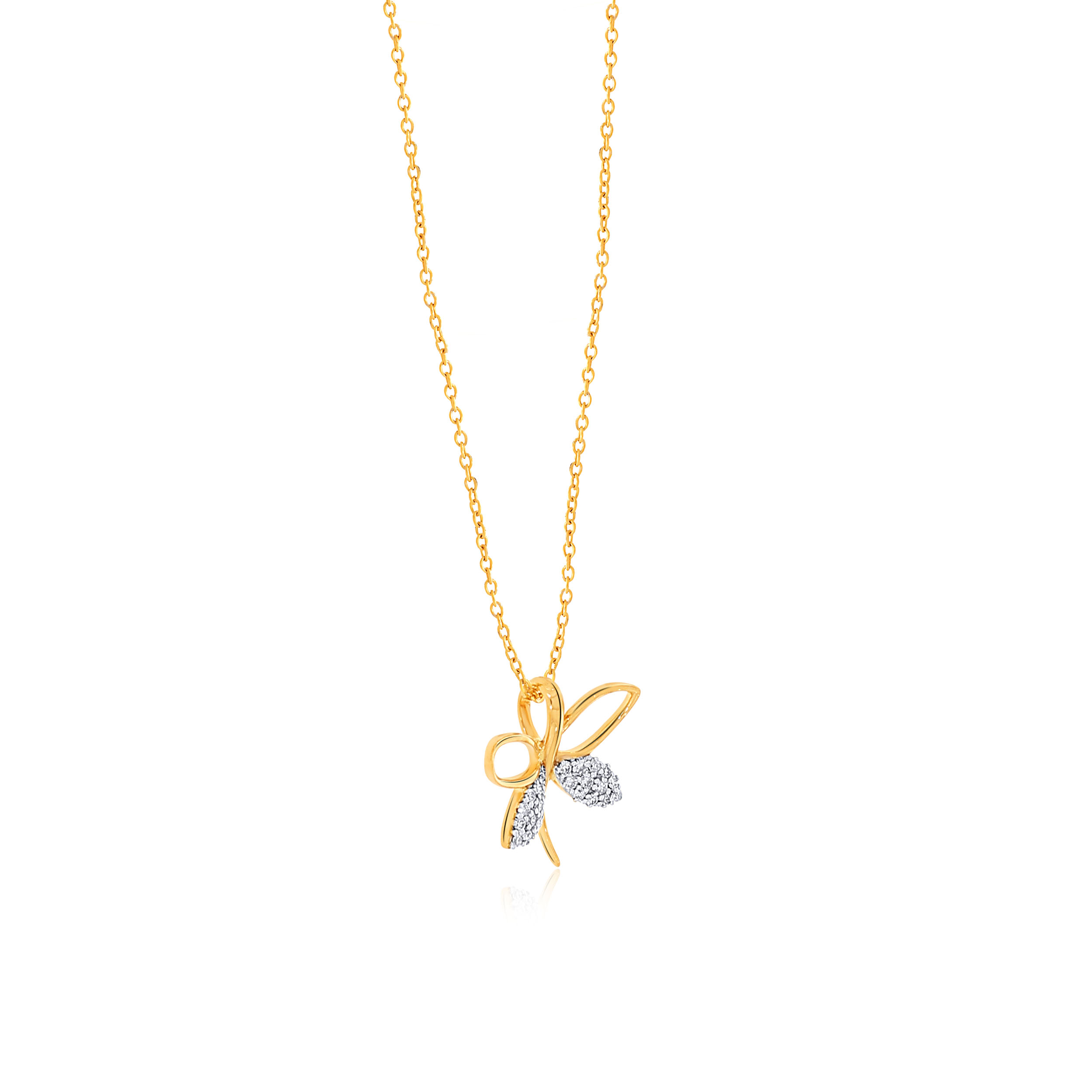 Fashionable Flight Diamond Chain Pendant - Senco Gold and Diamonds
