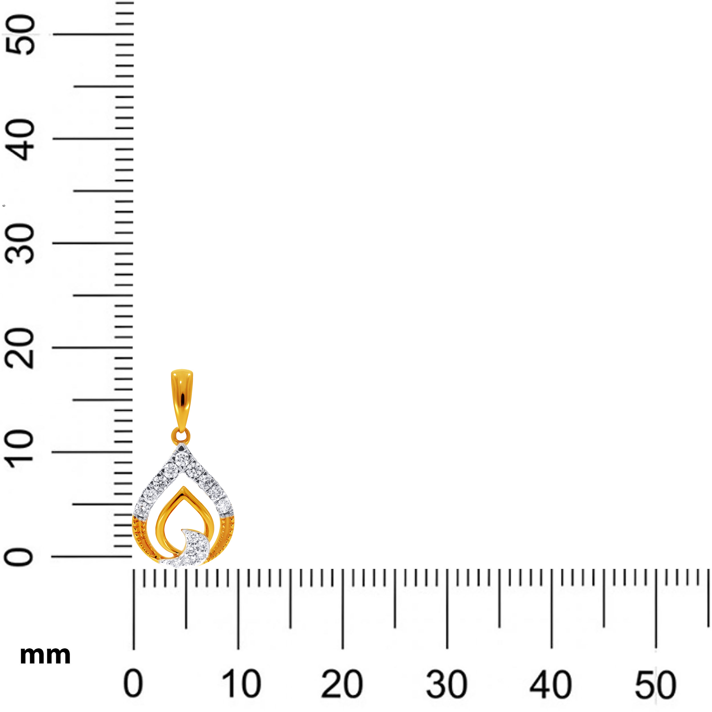 Radiant Flame Diamond Pendant - Senco Gold and Diamonds