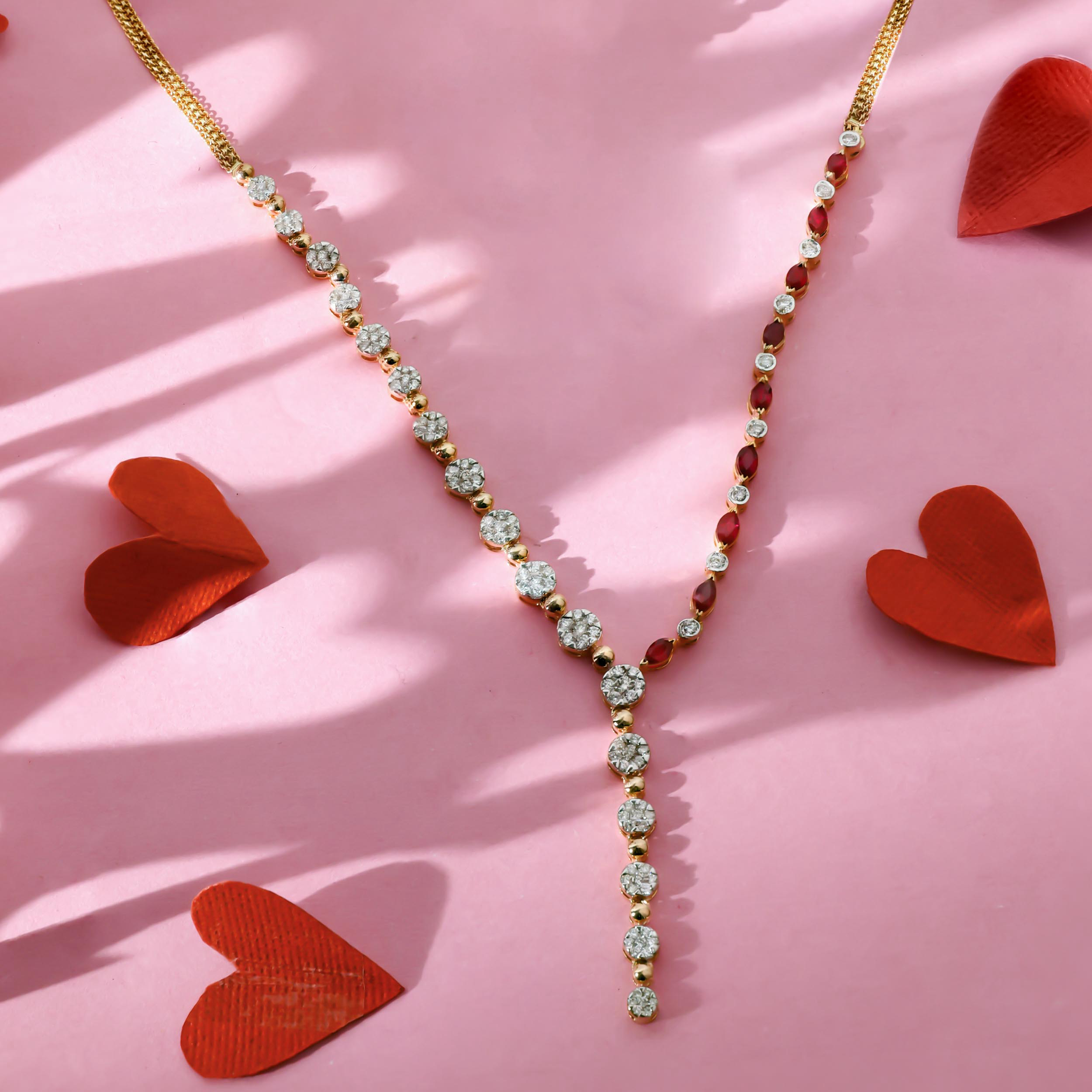 Gleaming Spheres Diamond Necklace - Senco Gold and Diamonds