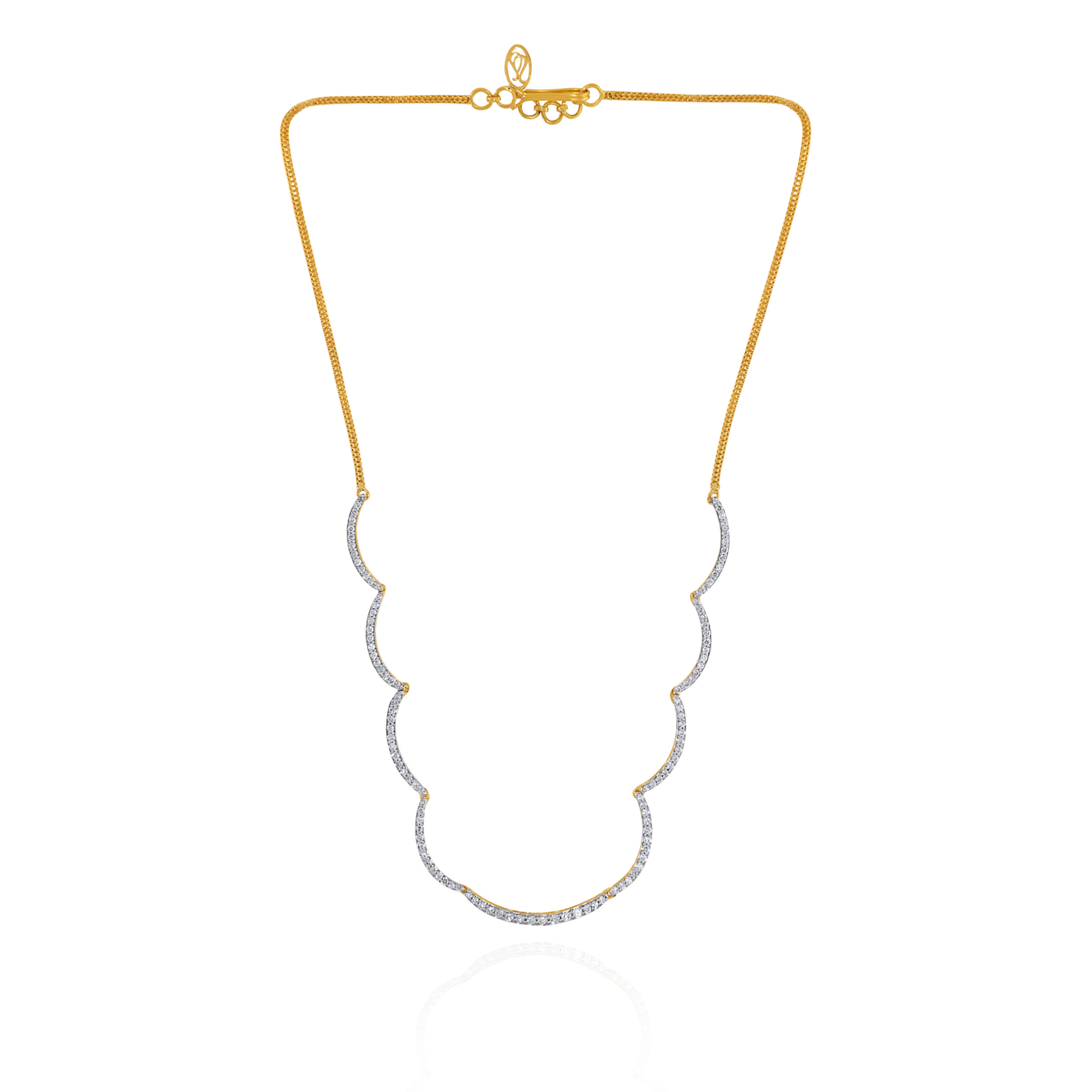 Riviera Scallop Diamond Necklace - Senco Gold and Diamonds