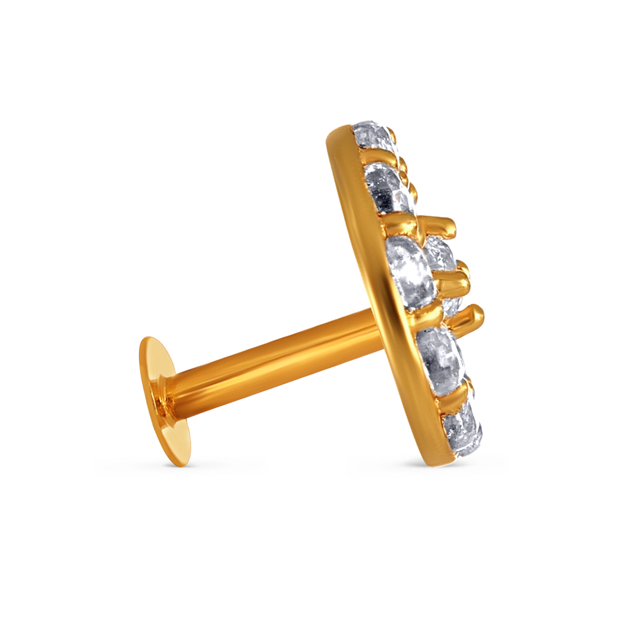 Lustre Starlit Gold Nose Pin - Senco Gold and Diamonds