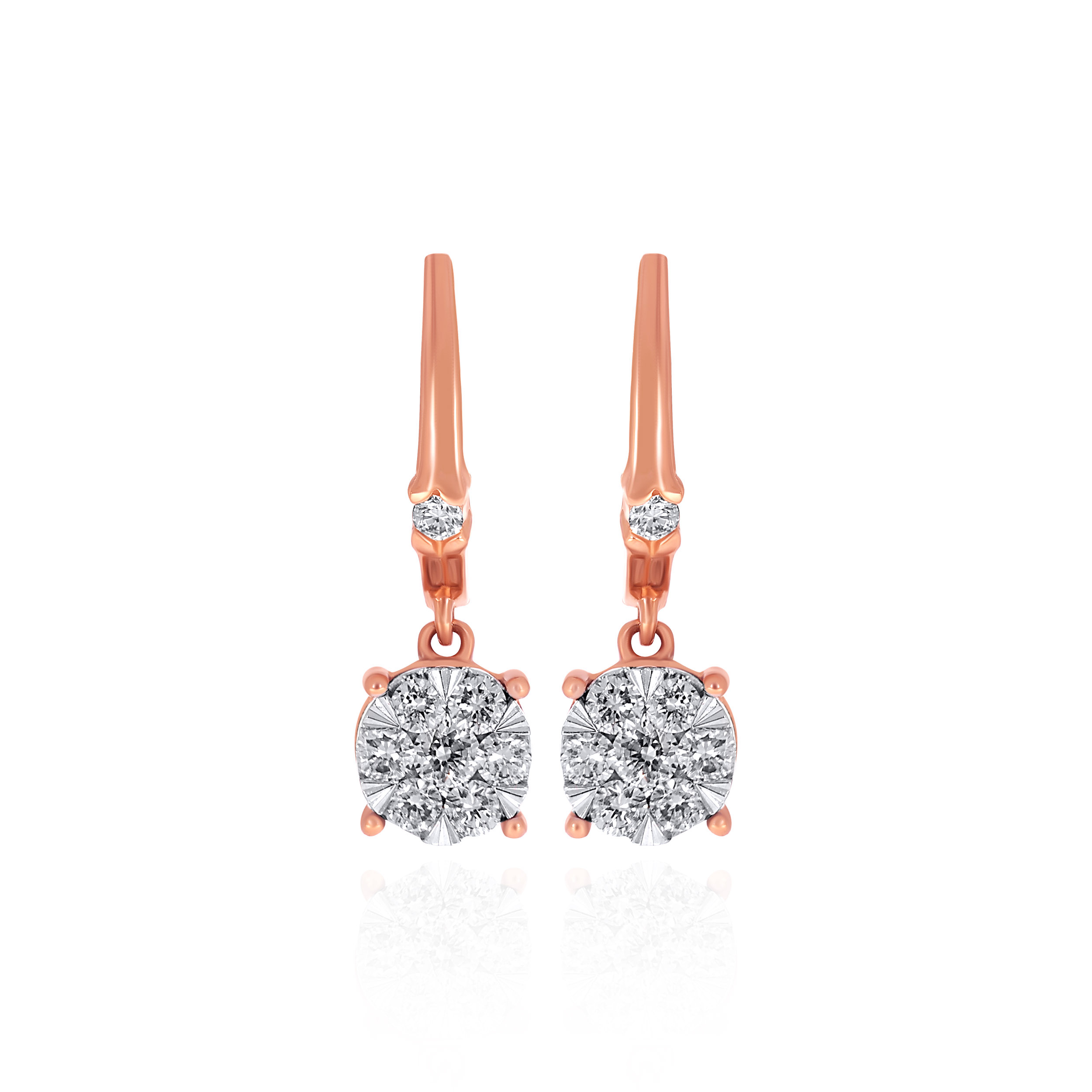 Minimalist Sparkle Diamond Hoops - Senco Gold and Diamonds