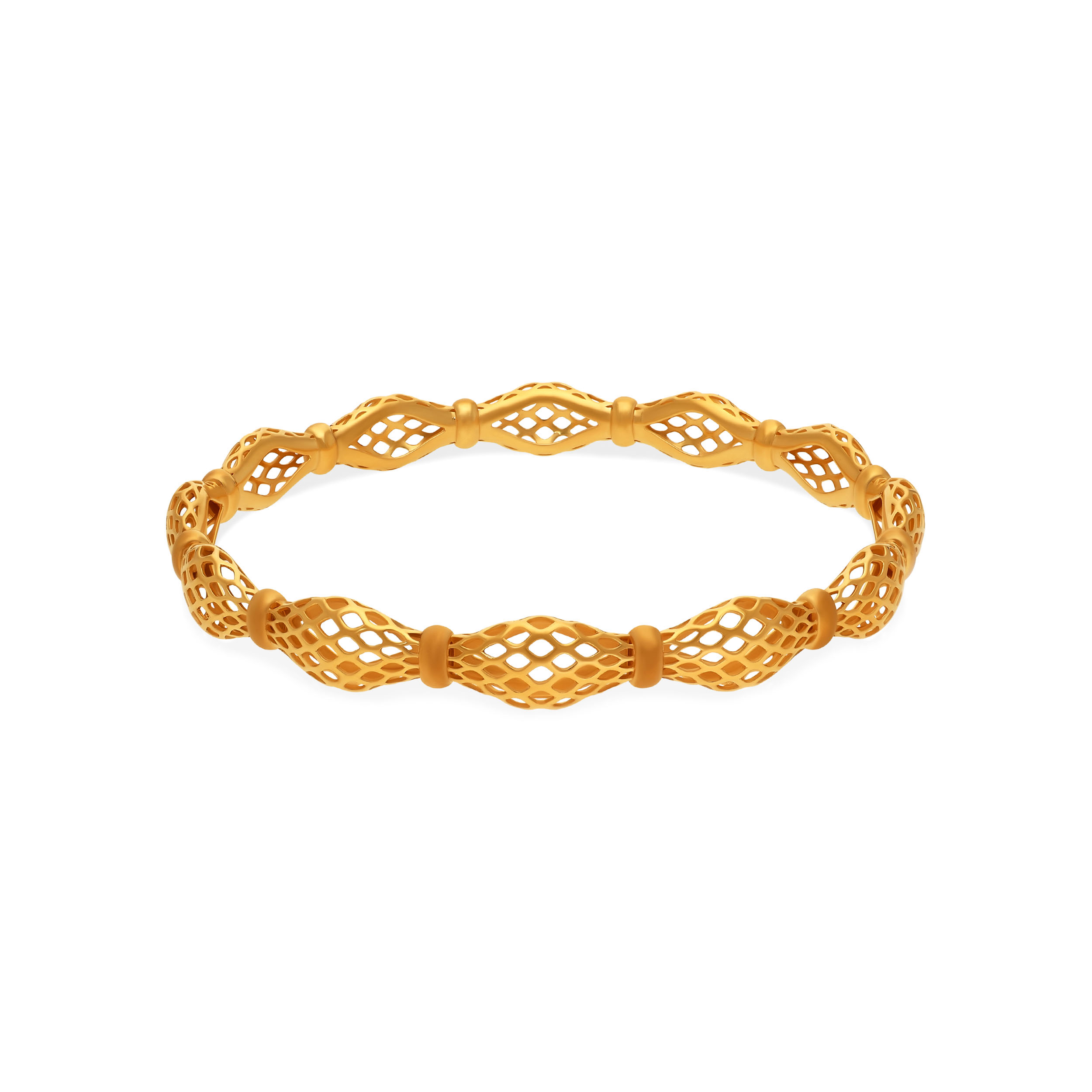 Lattice Swirl Gold Bangle - Senco Gold and Diamonds