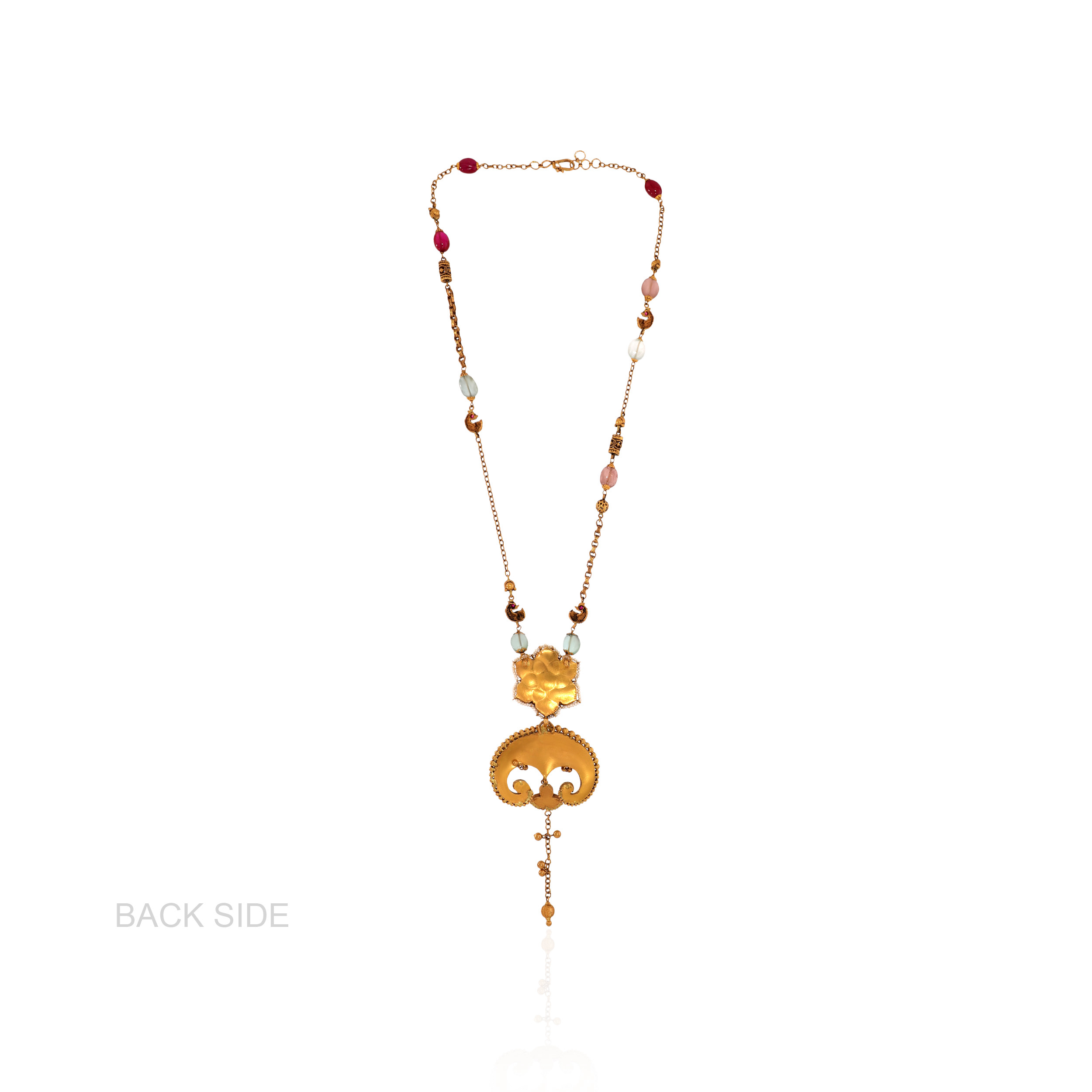 22K Yellow Gold Kundan Necklace-GN-D000788436 - Senco Gold and Diamonds