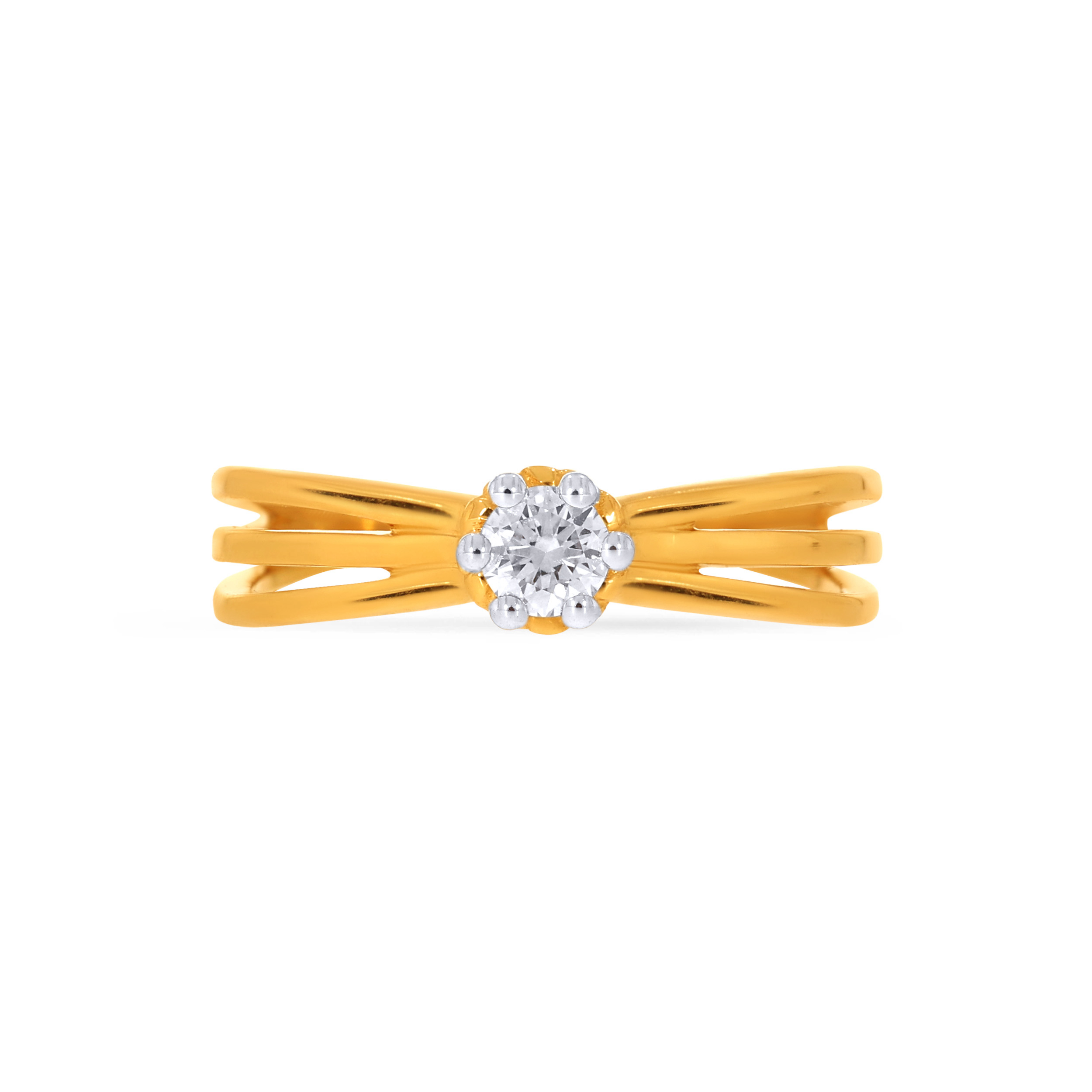 18K Yellow Gold Solitaire Ring-DLR-D000731756 - Senco Gold and Diamonds