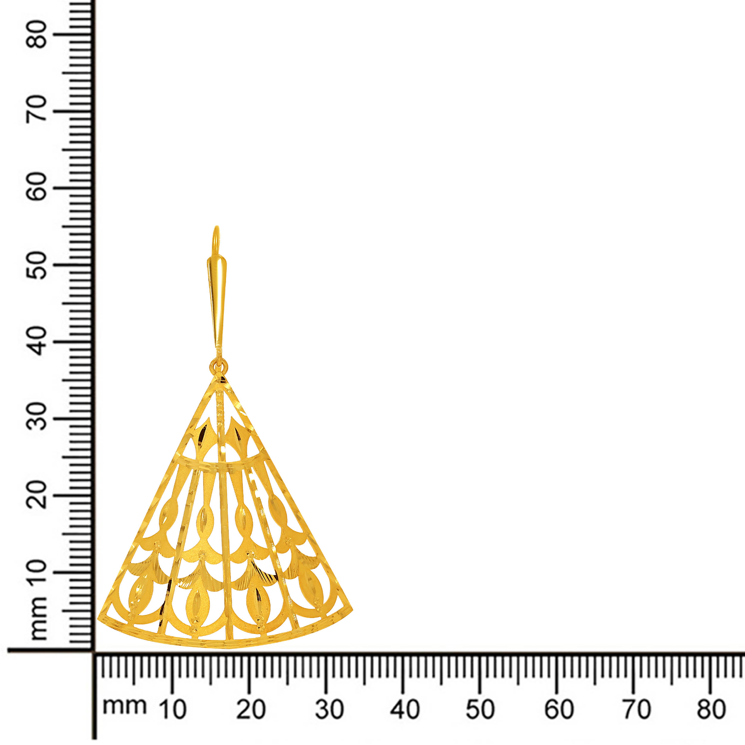 Beauteous Flare Gold Hook Earrings - Senco Gold and Diamonds