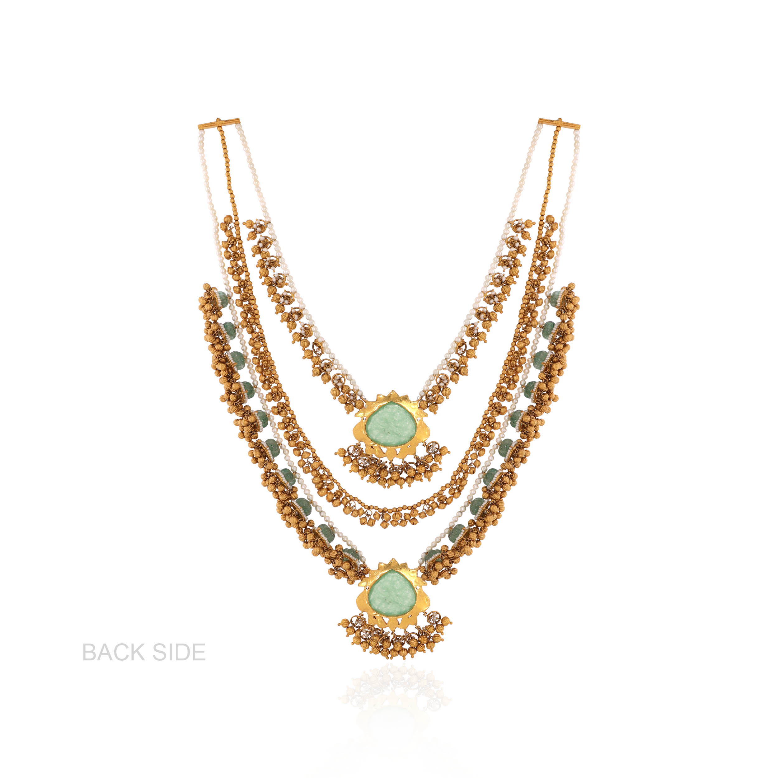 22K Yellow Gold Kundan Necklace-GN-D000766901 - Senco Gold and Diamonds