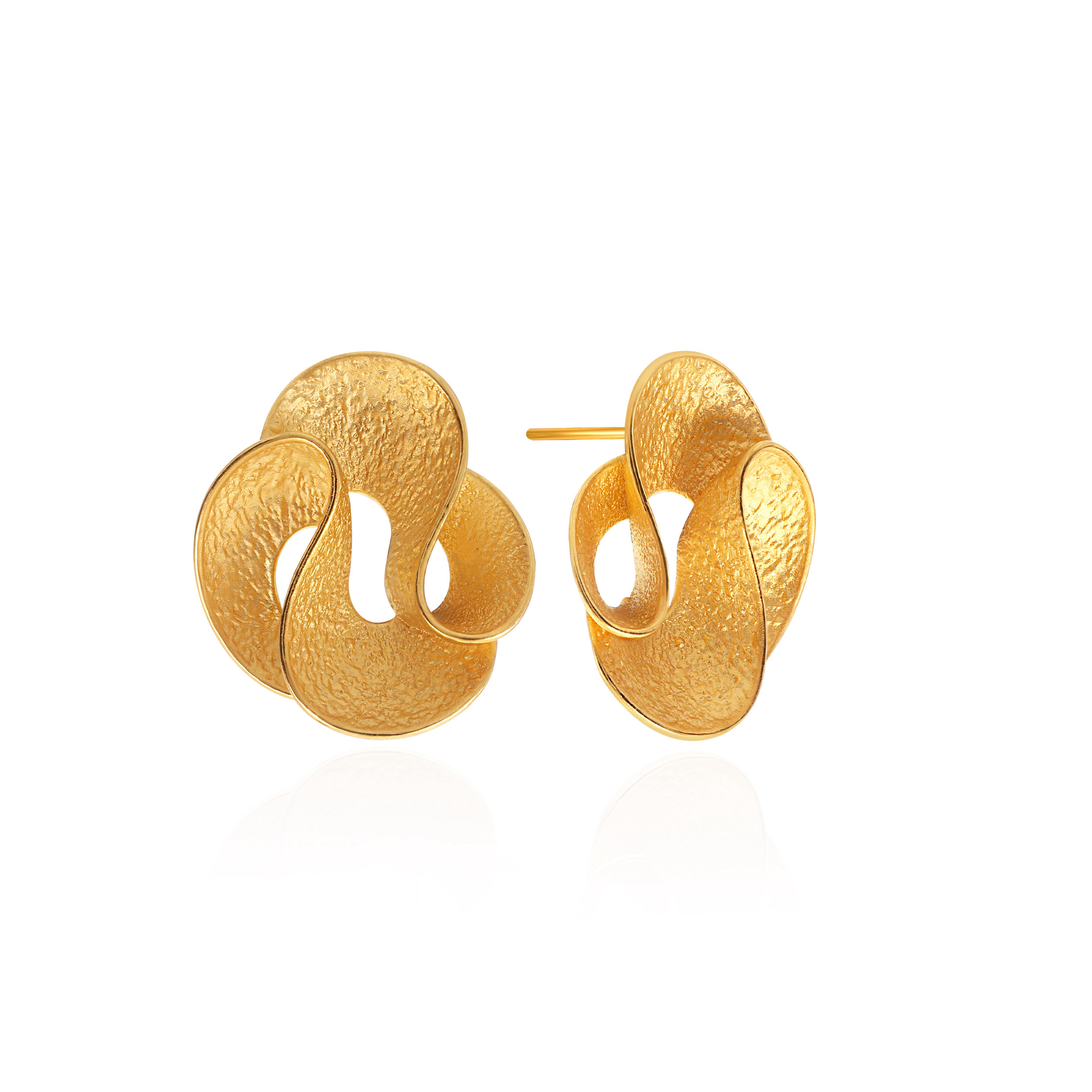 Chic Swirl Gold Studs - Senco Gold and Diamonds