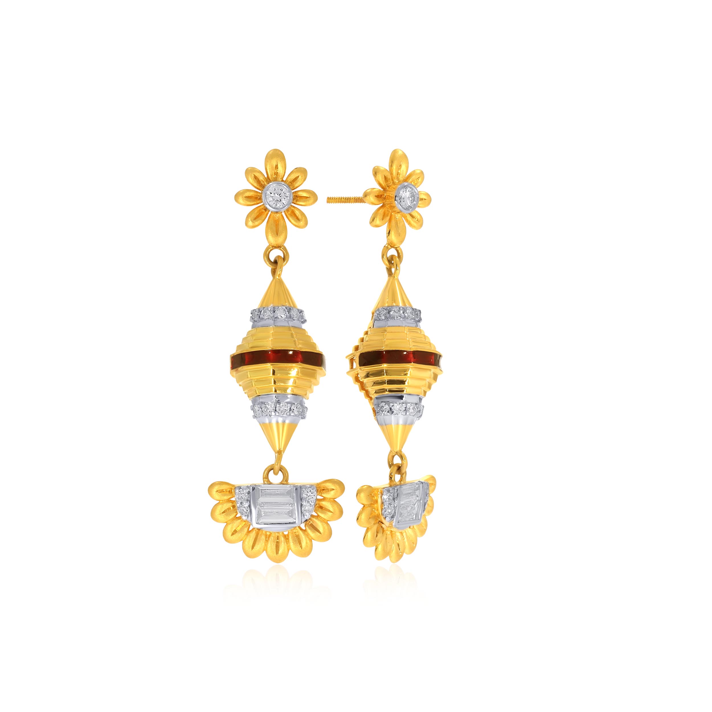 Nature's Adornment Diamond Drop Earrings - Senco Gold and Diamonds