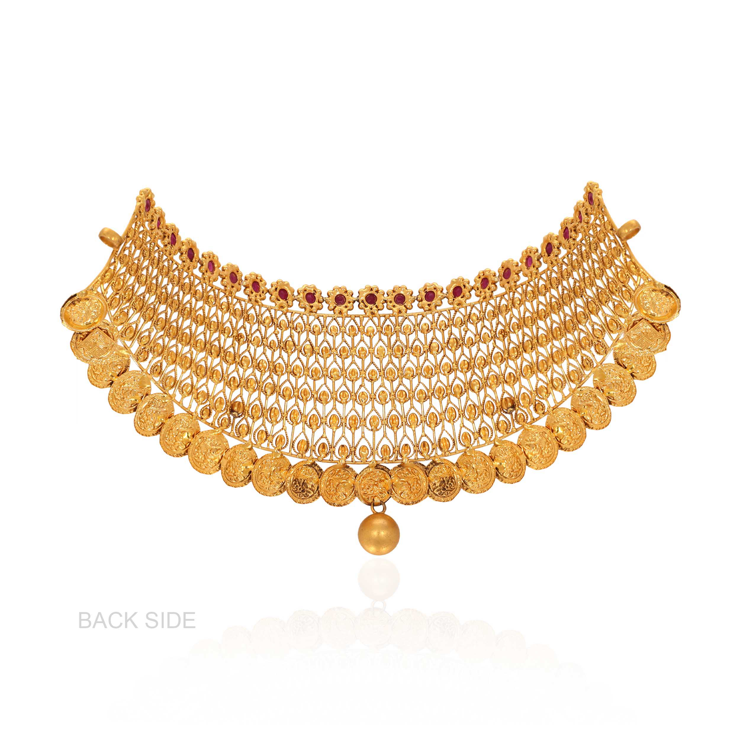 Regal Embrace Antique Bridal Choker - Senco Gold and Diamonds
