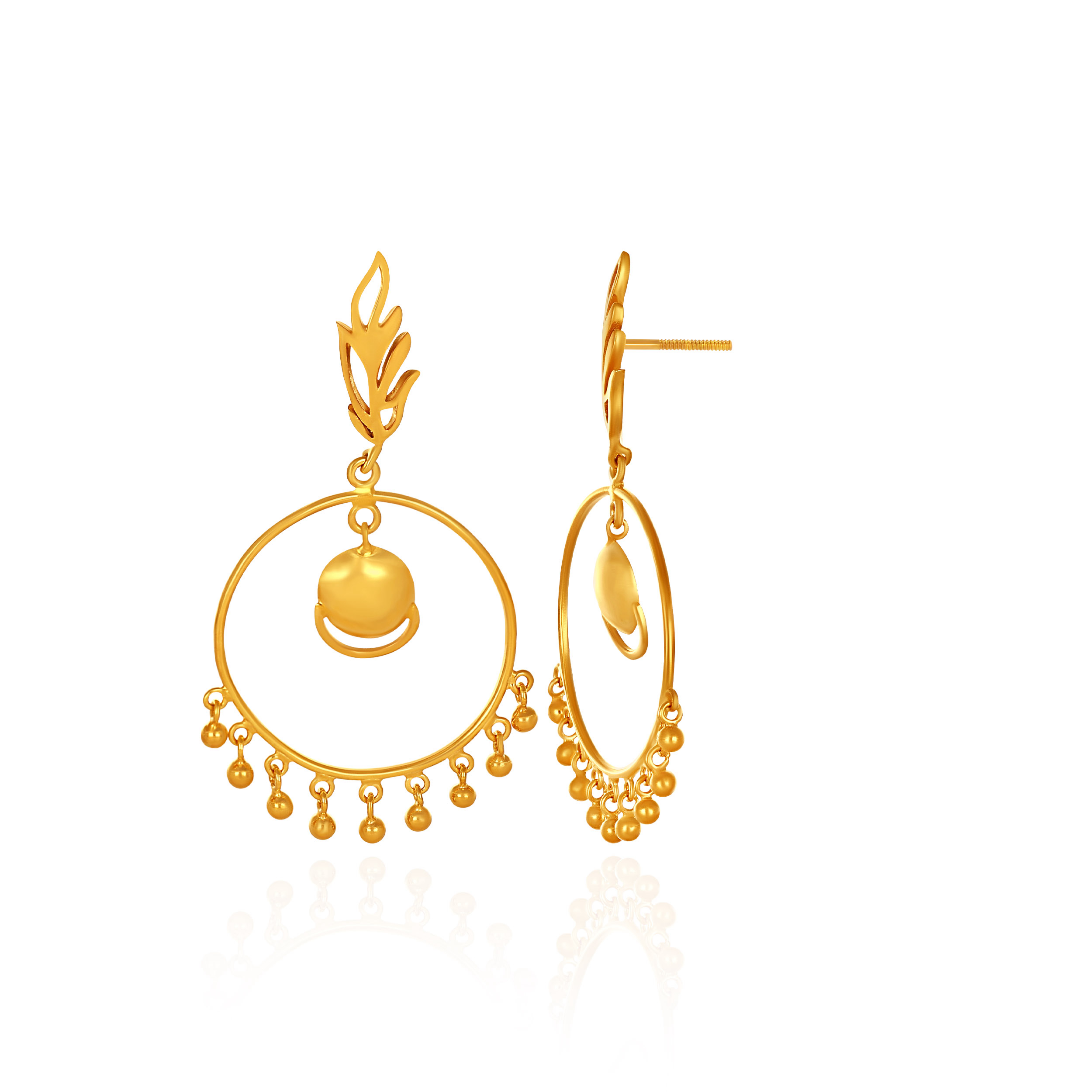 Ornate Elegance Gold Hoop Earrings - Senco Gold and Diamonds
