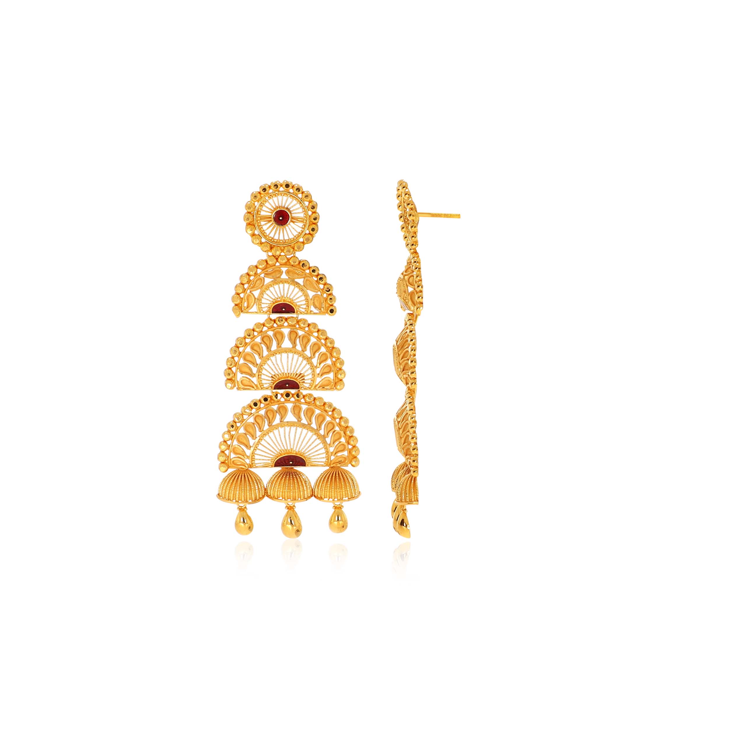 Epitome of Elegance Gold Danglers - Senco Gold and Diamonds