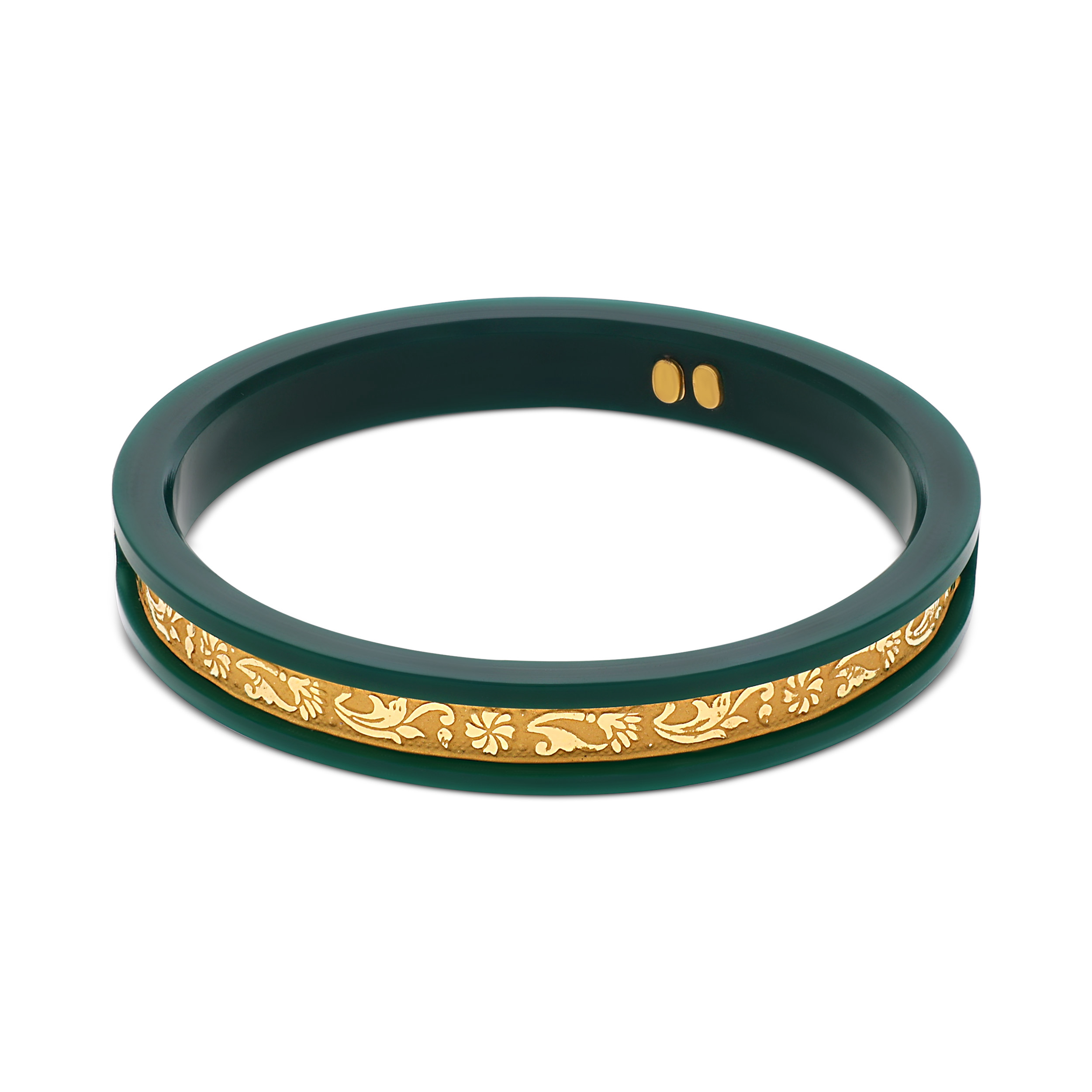 Unity in Bloom Gold Pola Bangle - Senco Gold and Diamonds