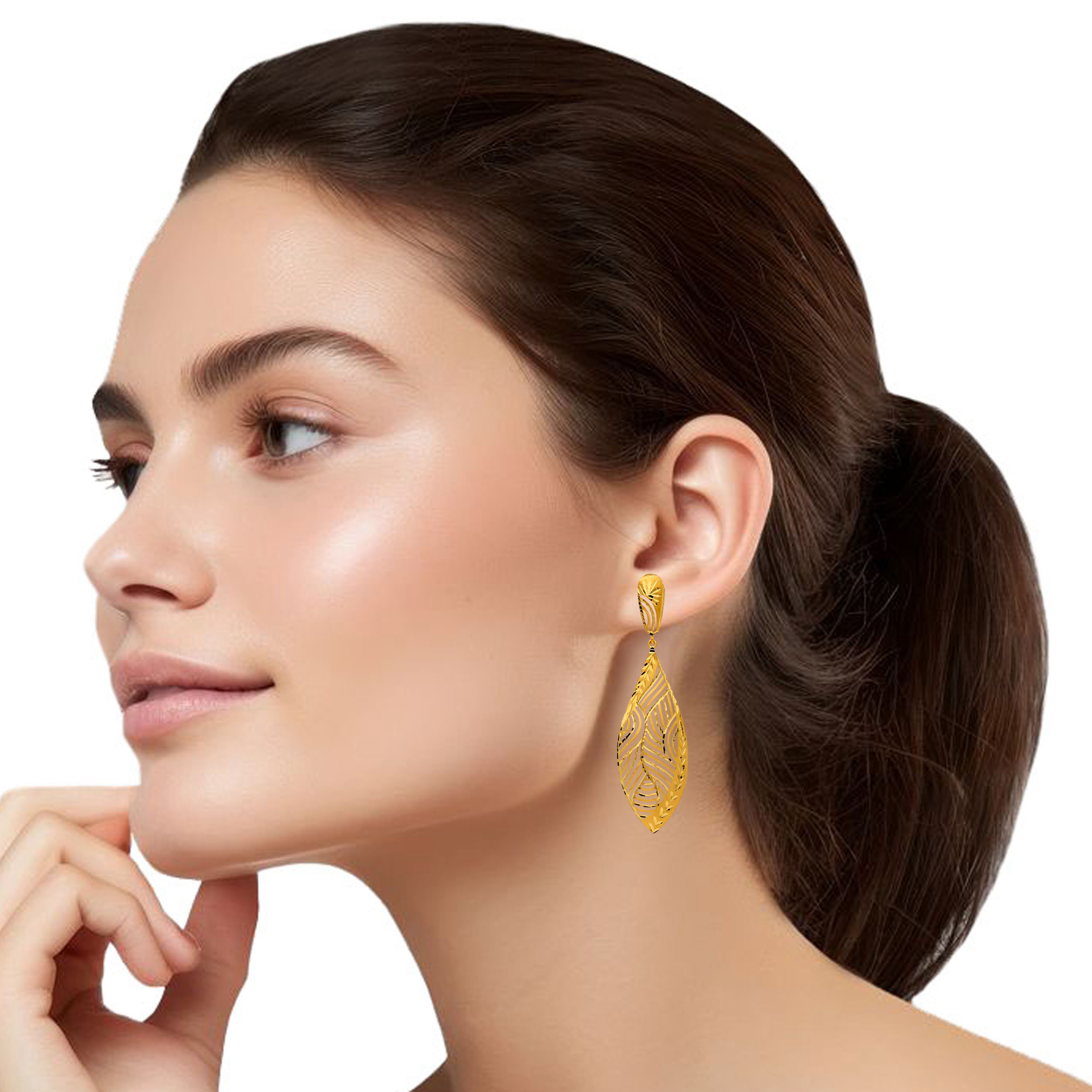 Lady Perfectionist Gold Earrings - Senco Gold and Diamonds