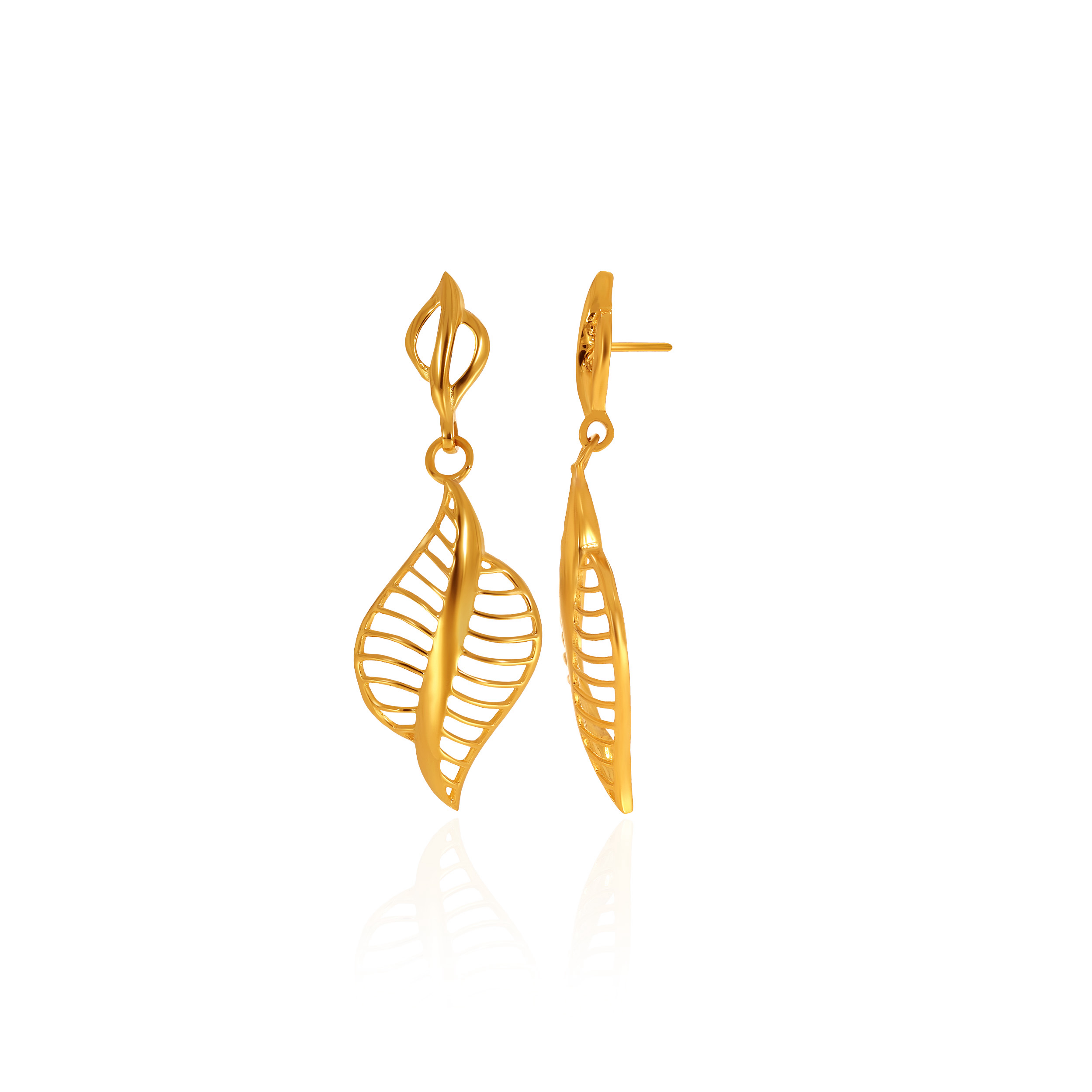 18K Yellow Gold Gold Drop Earrings-GP-D000310240 - Senco Gold and Diamonds