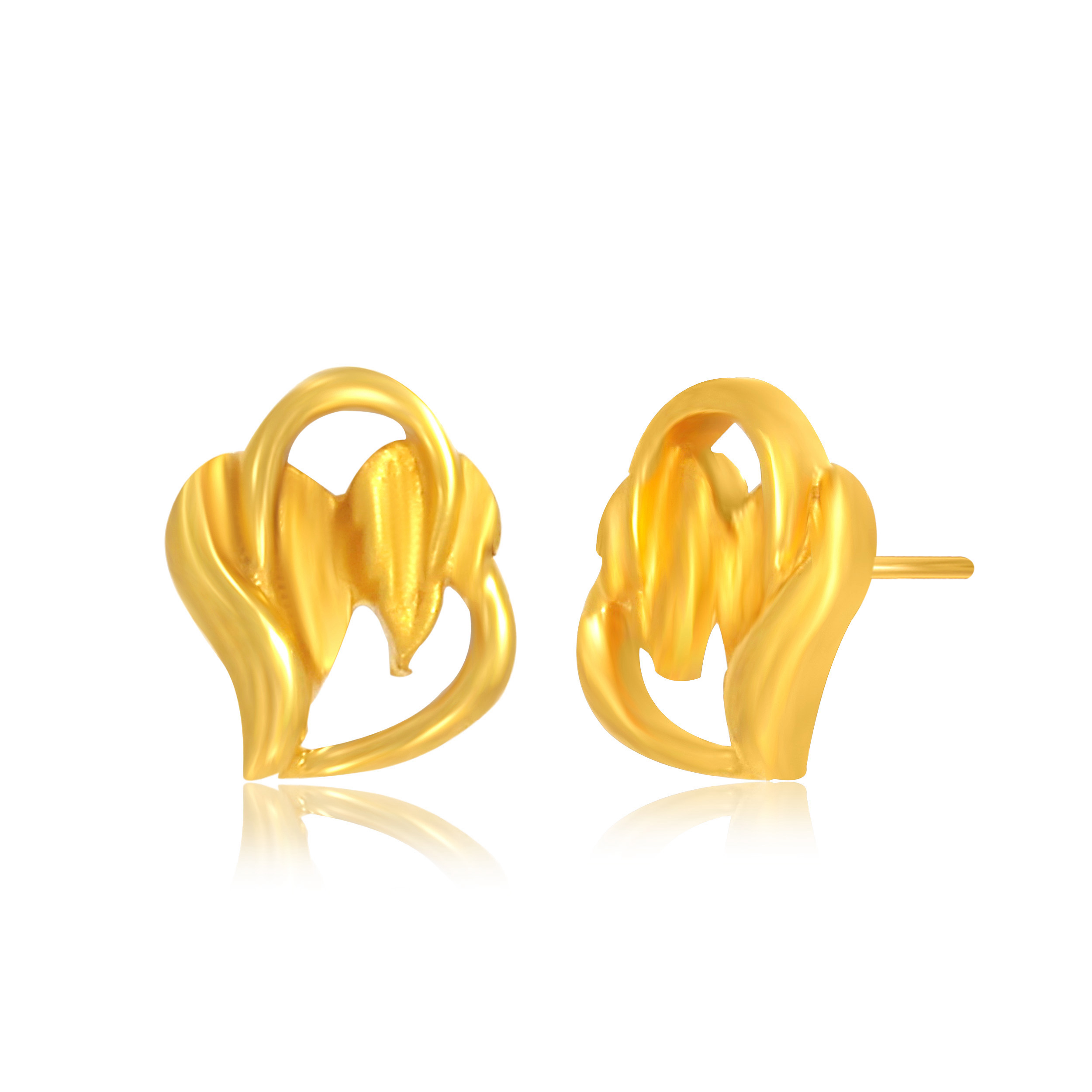 Artsy Blossom Gold Studs - Senco Gold and Diamonds