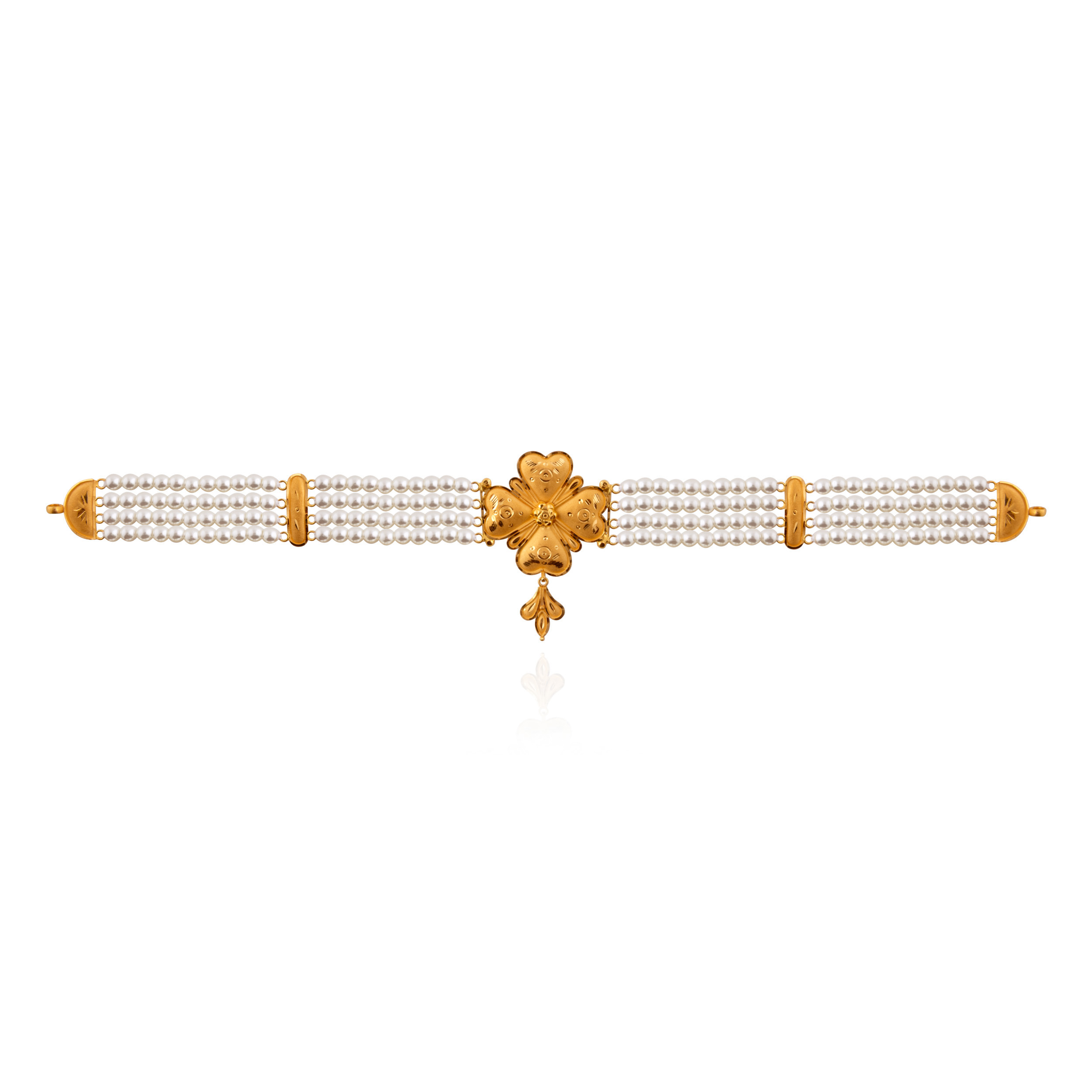 Ornamental Pearl Gold Choker - Senco Gold and Diamonds