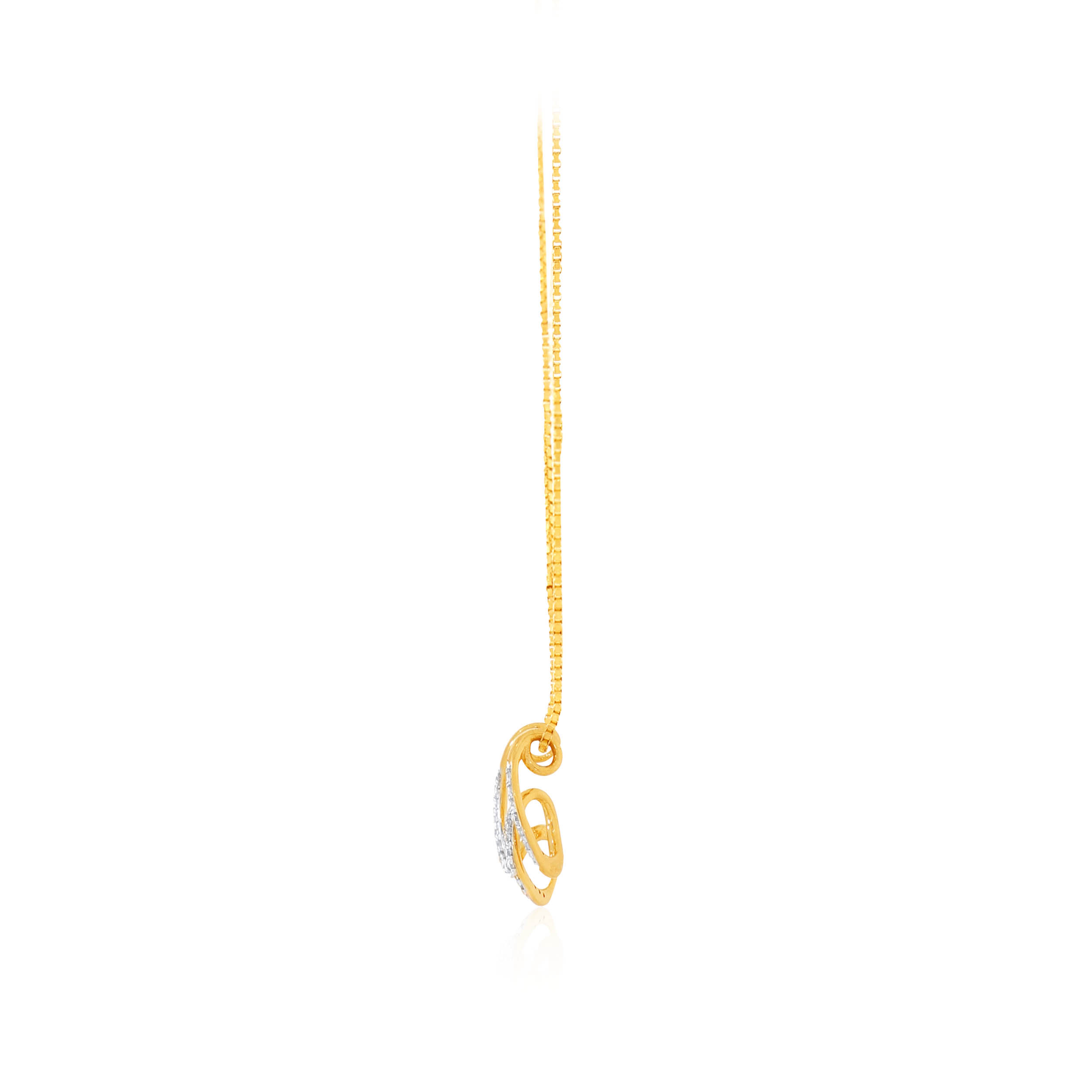 Whirl of Femininity Diamond Chain Pendant - Senco Gold and Diamonds