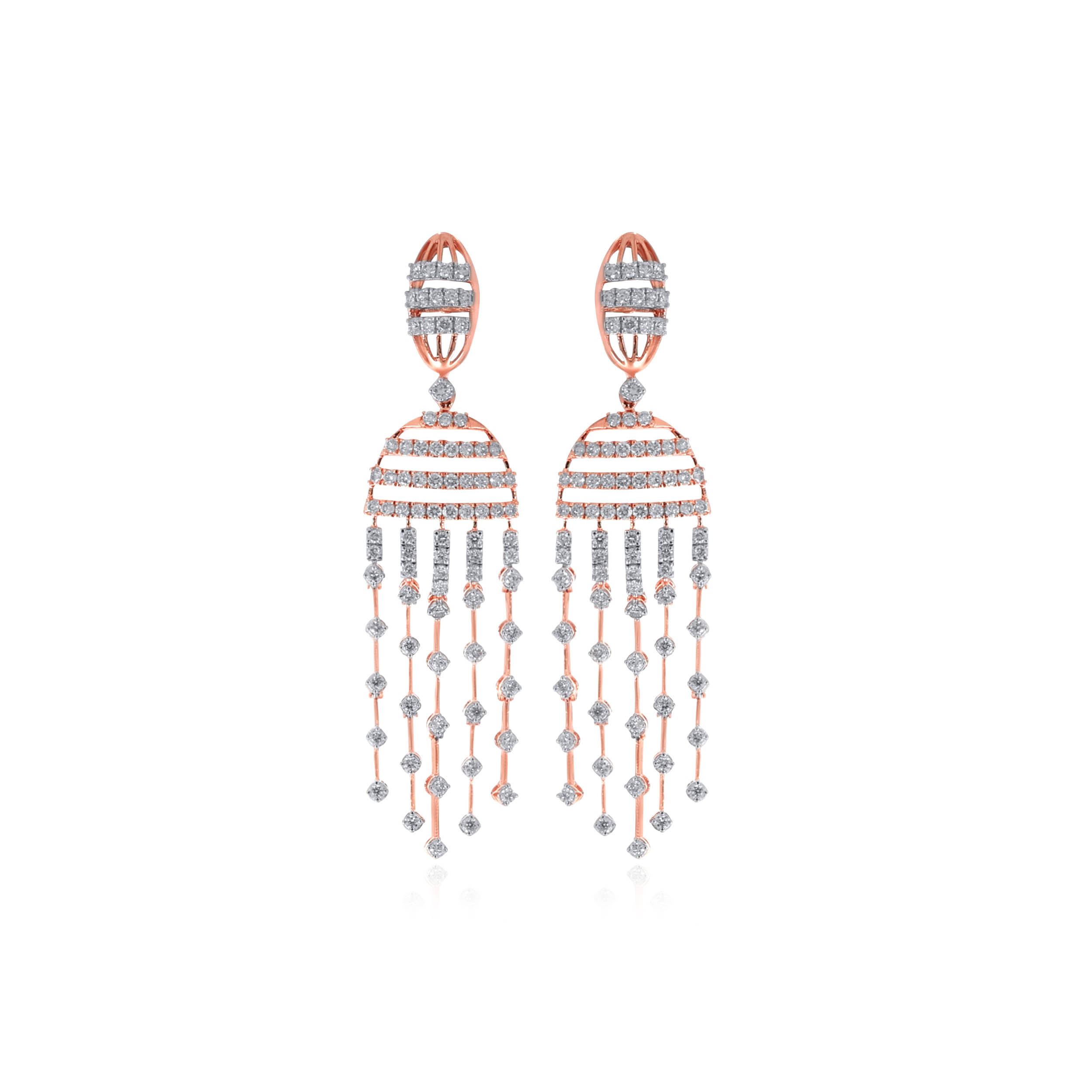Dripping Splendour Diamond Earrings - Senco Gold and Diamonds