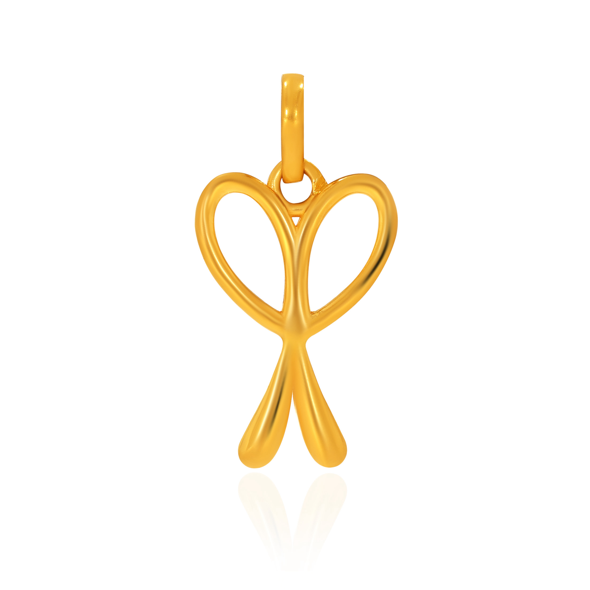 Expressive Heart Gold Pendant - Senco Gold and Diamonds