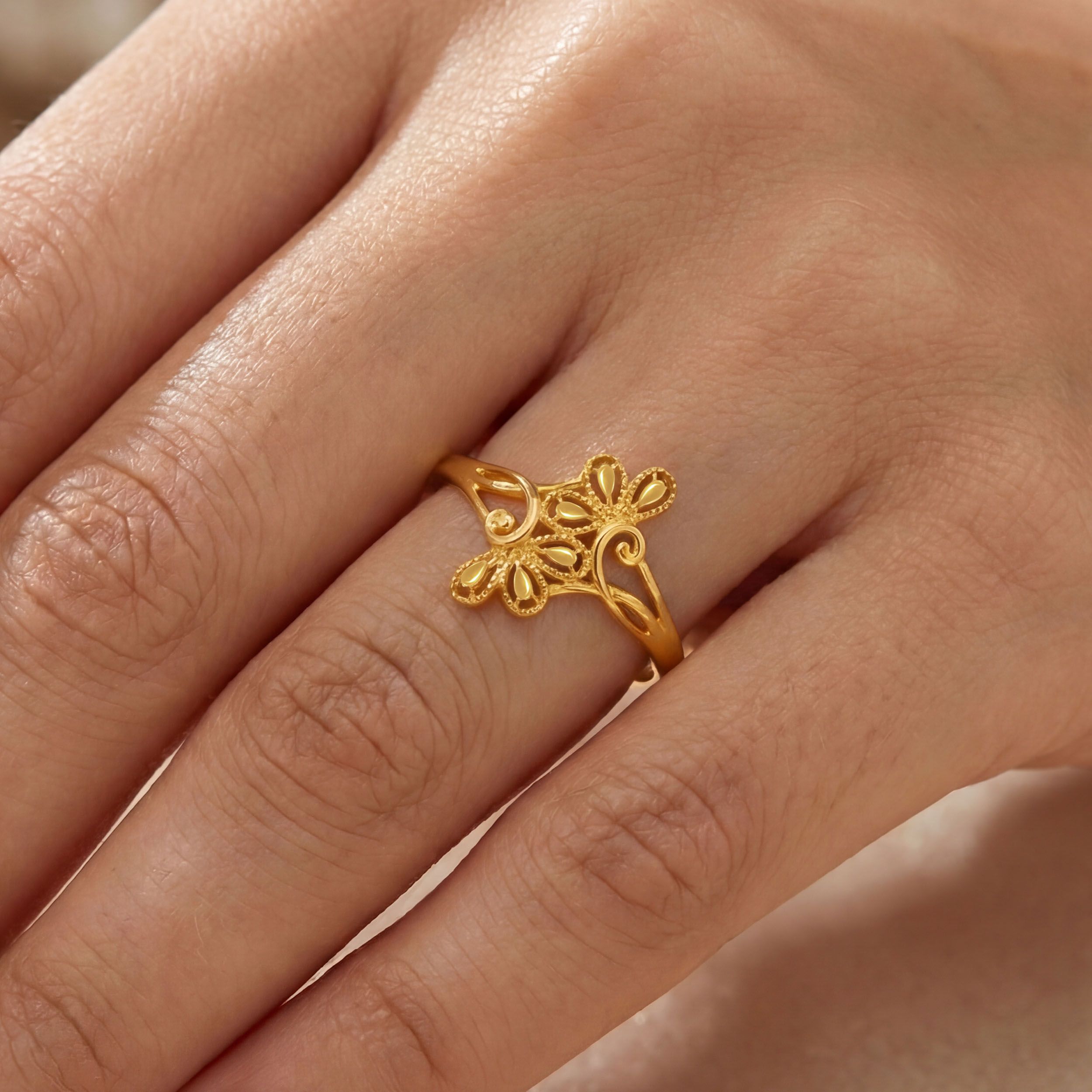Arabesque Butterfly Gold Ring alternate view 3