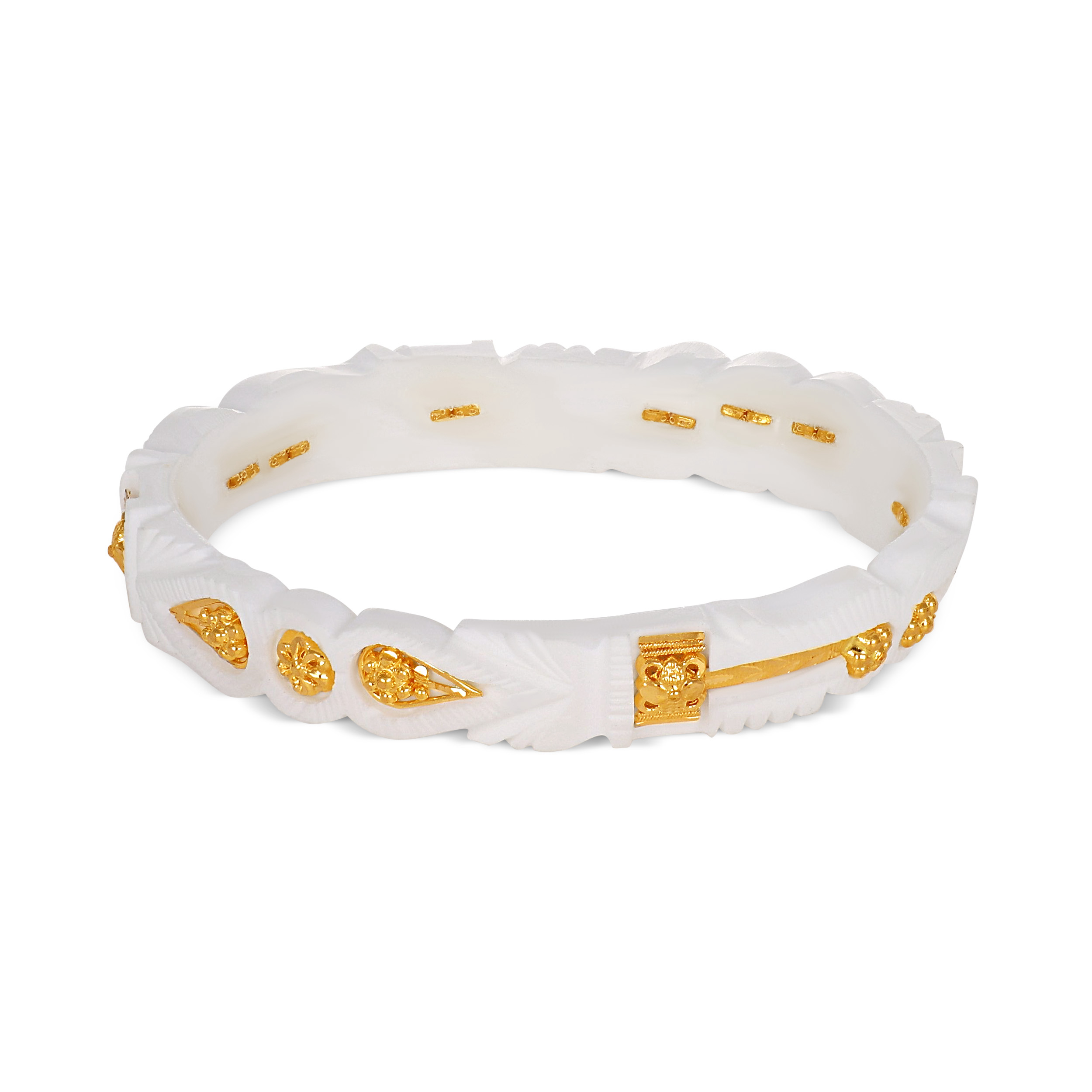 Auspicious Glow Gold Sankha Bangle - Senco Gold and Diamonds