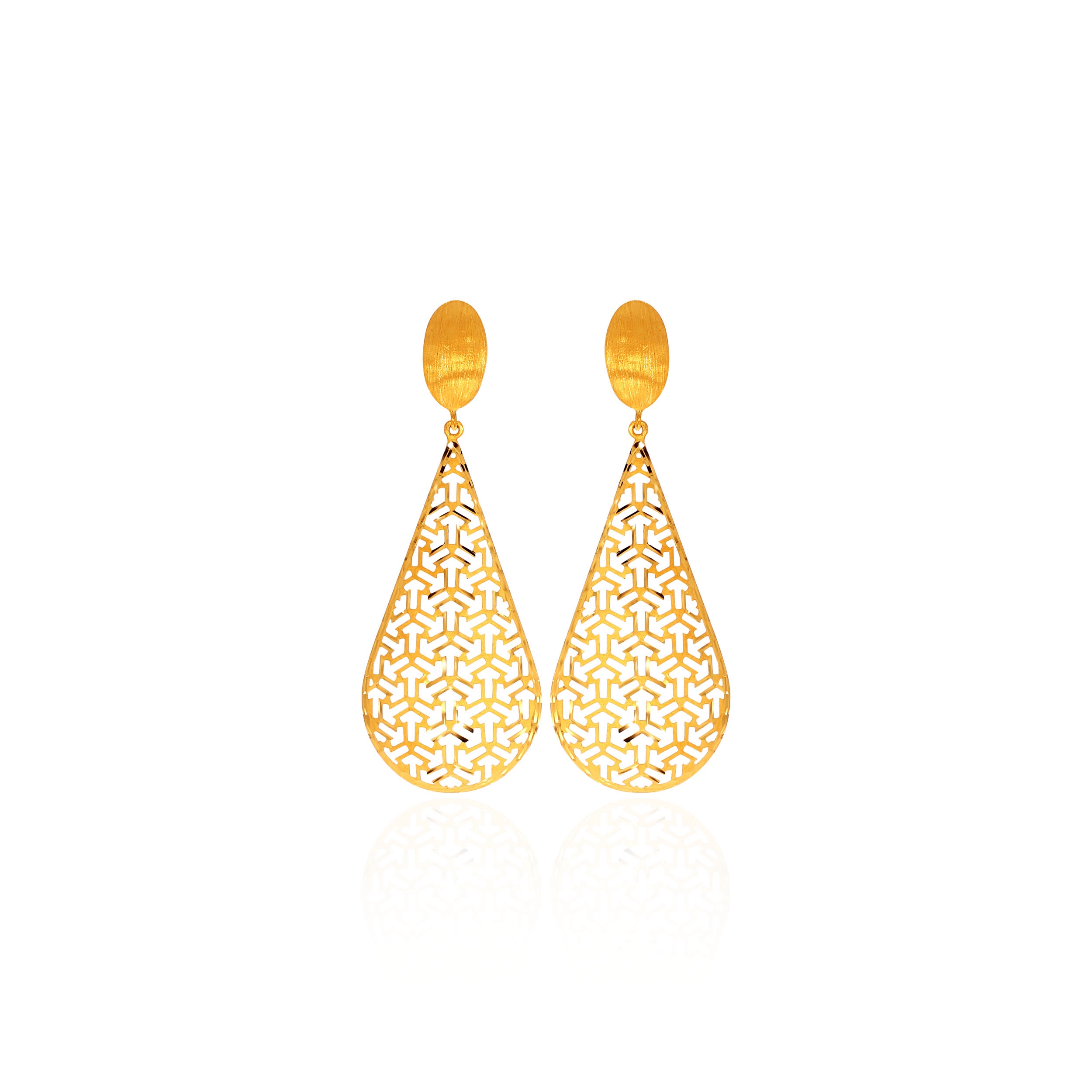 22K Yellow Gold Drop Earrings - GP-SAD0004589 - Senco Gold and Diamonds