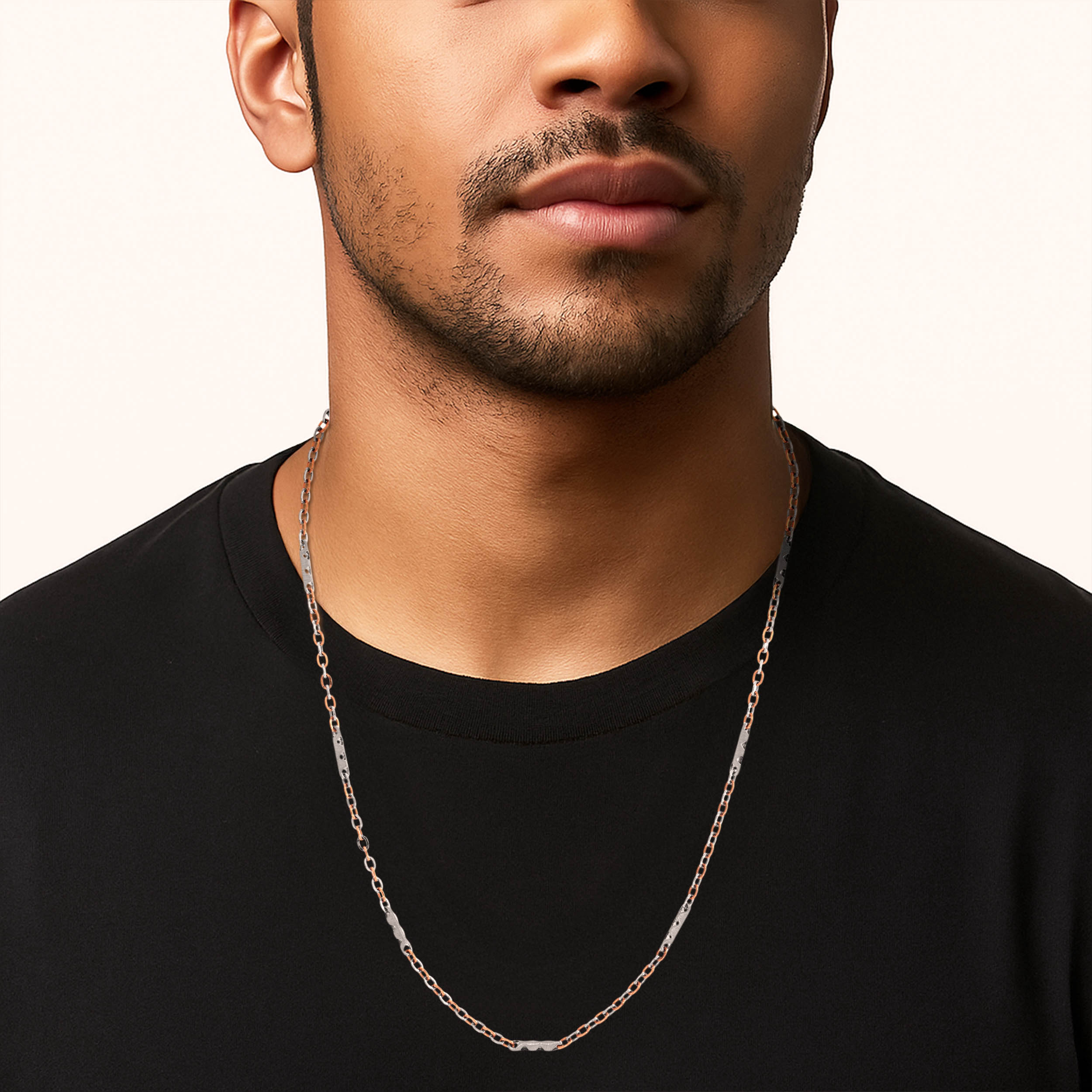 Core Link Men's Platinum Gold Chain - Senco Gold and Diamonds